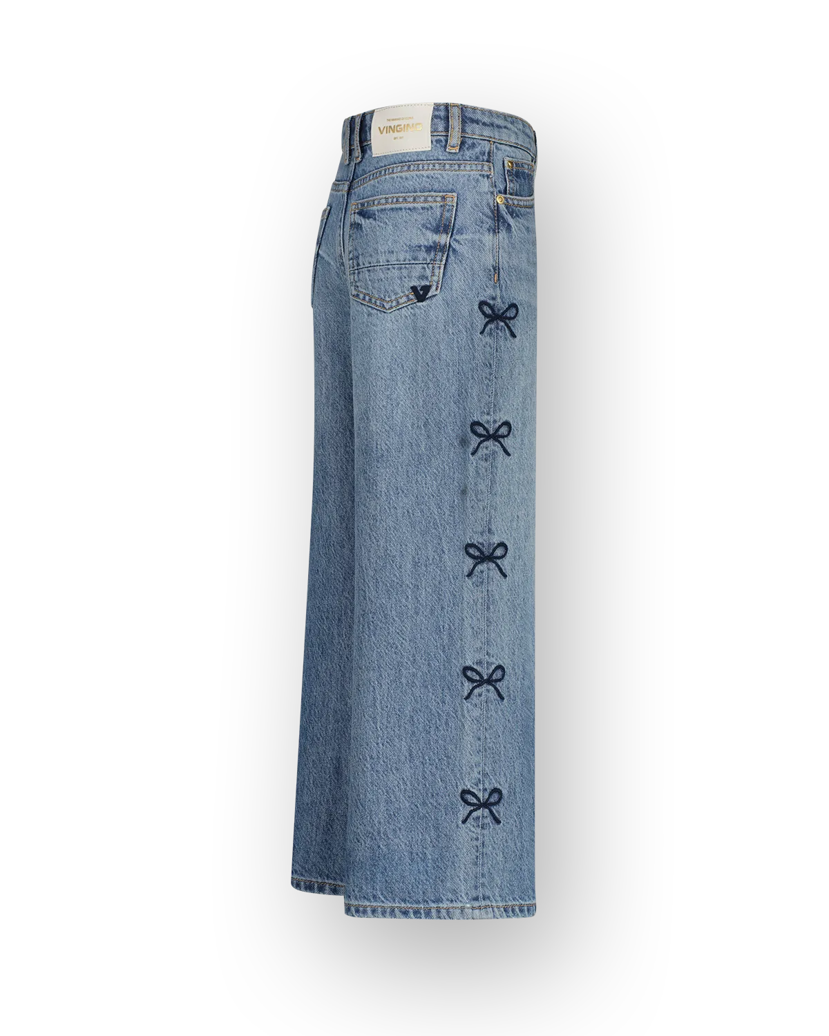 Mädchen Extra wide leg Jeans Cassie Bow | Blau