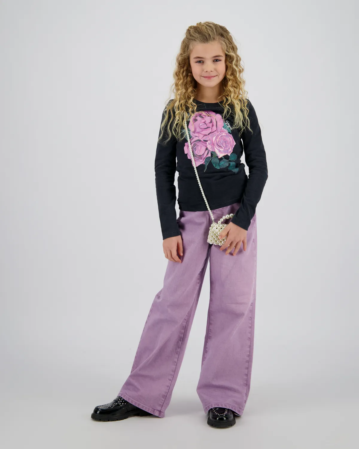 Mädchen Extra wide leg Jeans Cassie Color | Lila