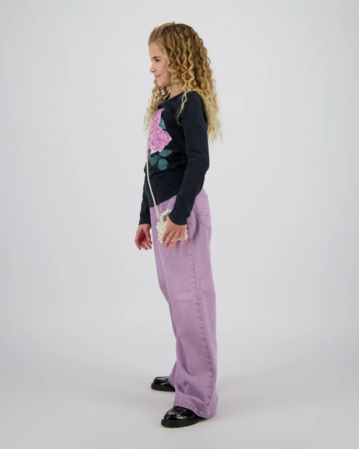 Mädchen Extra wide leg Jeans Cassie Color | Lila
