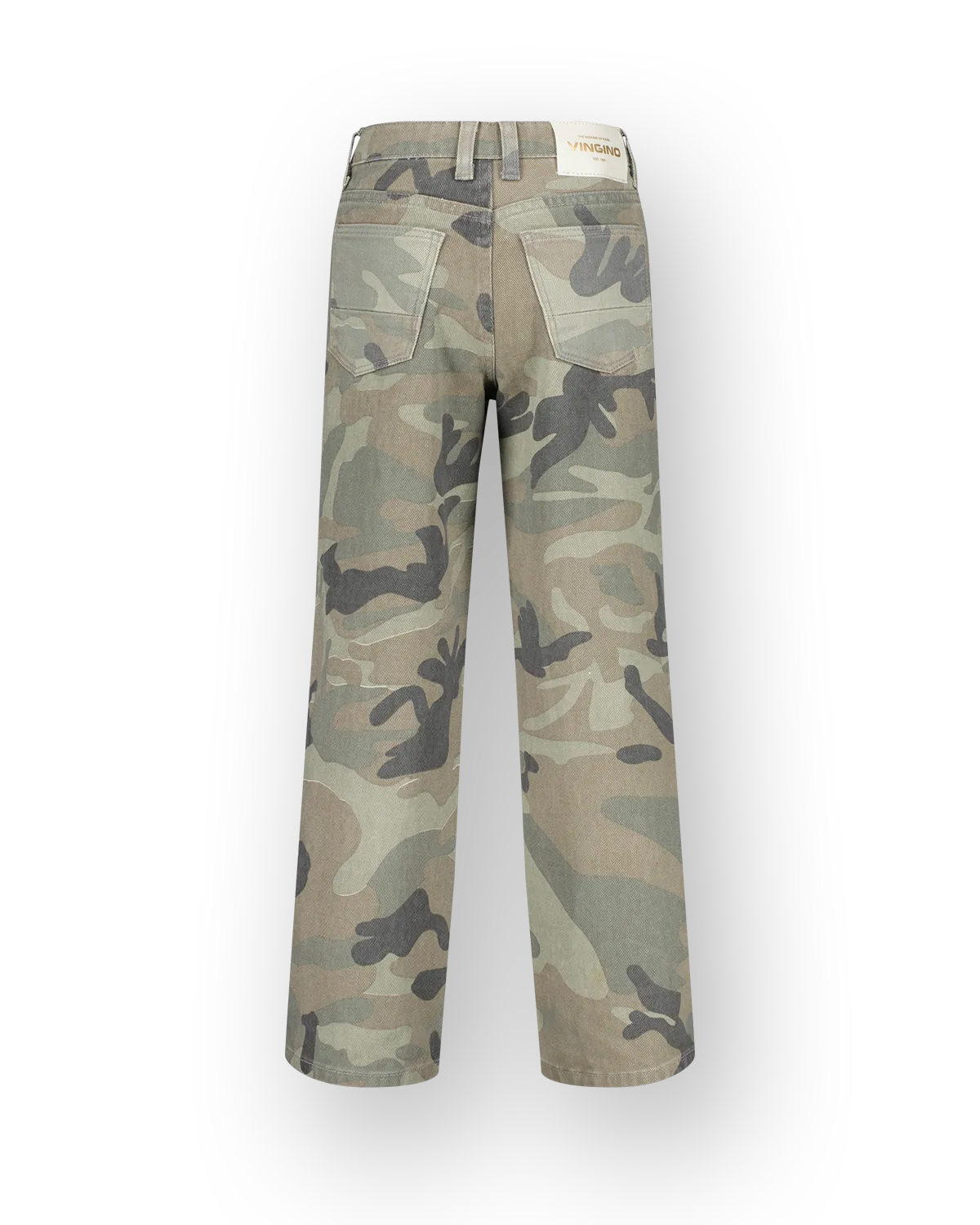 Mädchen Extra wide leg Jeans Cassie Camo | Grün