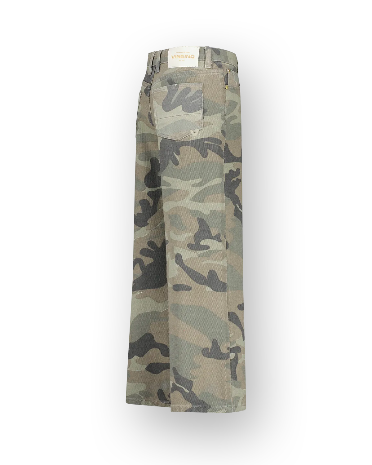 Mädchen Extra wide leg Jeans Cassie Camo | Grün