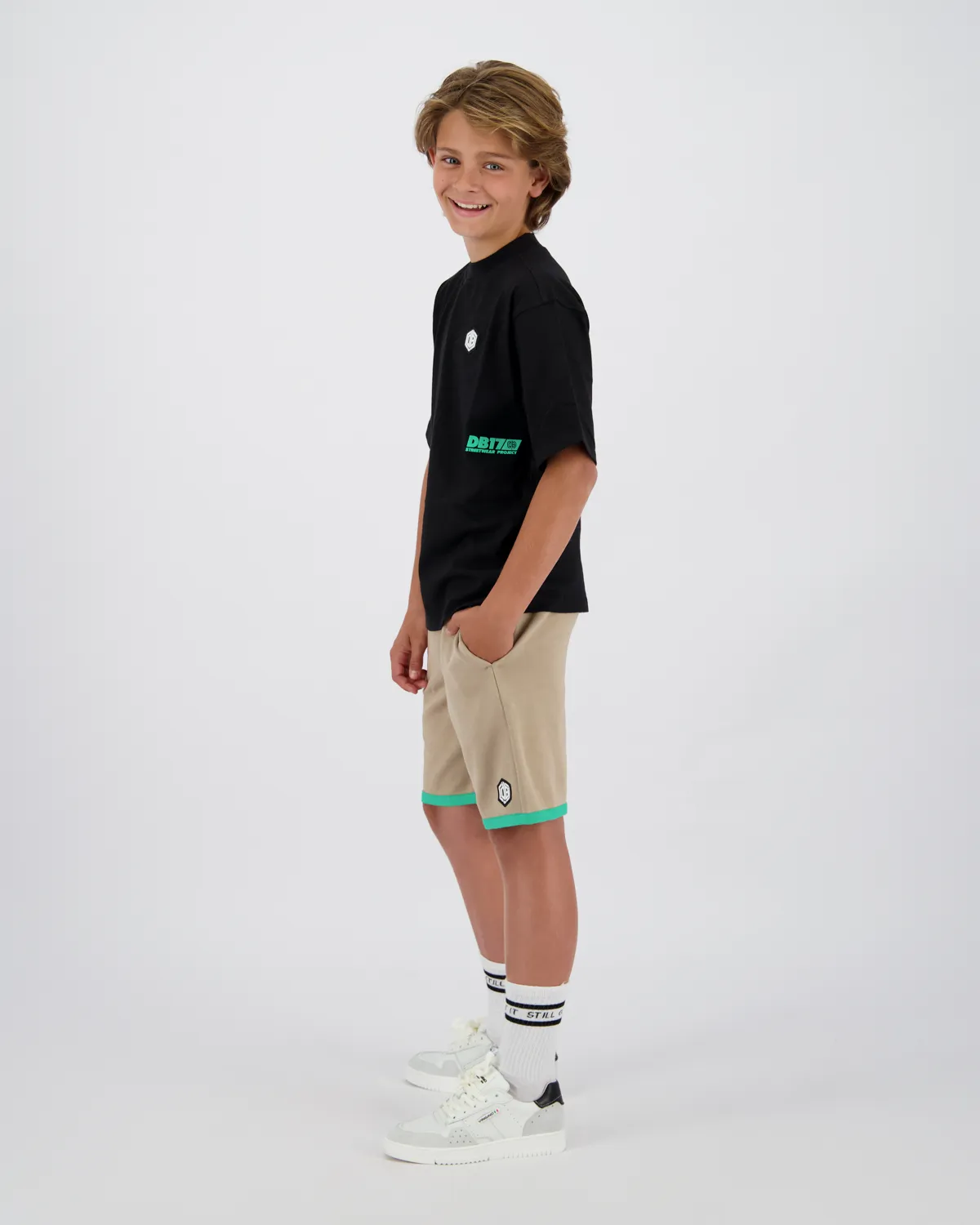 Jungen Oversized T-shirt Hack | Schwarz