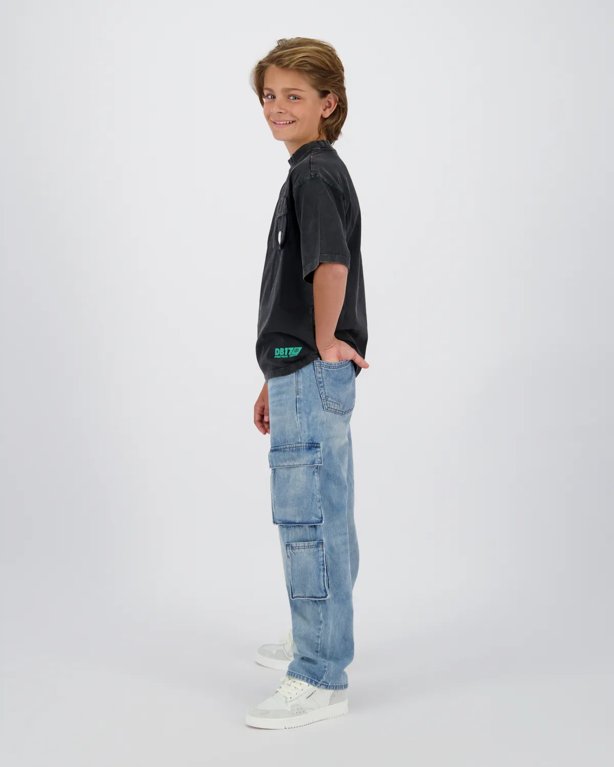 Jungen Oversized T-shirt Hacid | Schwarz