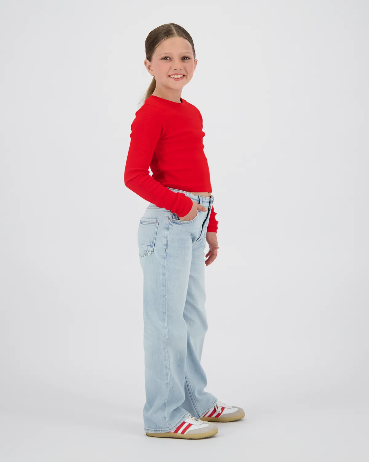 Mädchen Wide leg Jeans Cecile | Blau