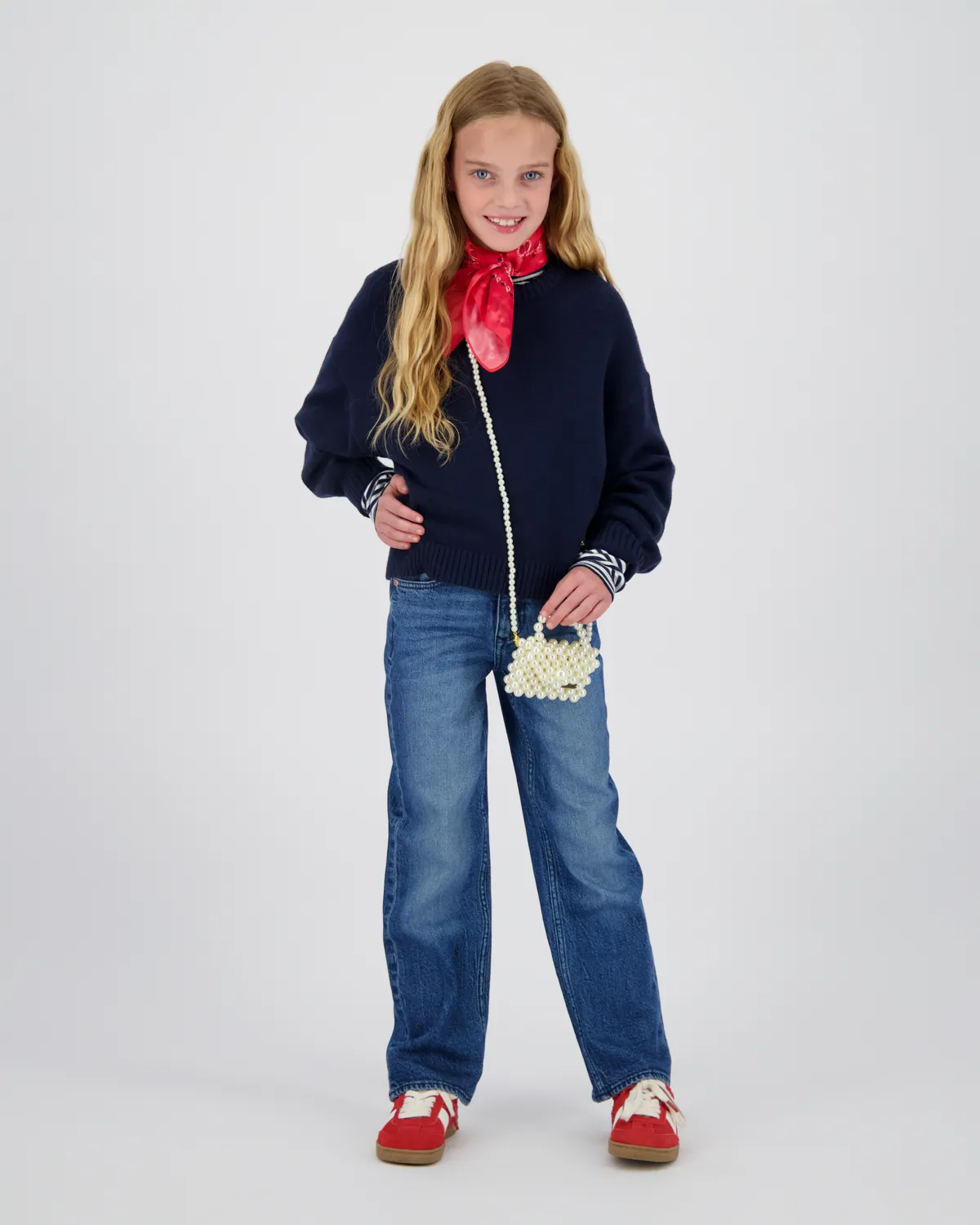 Mädchen Wide leg Jeans Cecile | Blau