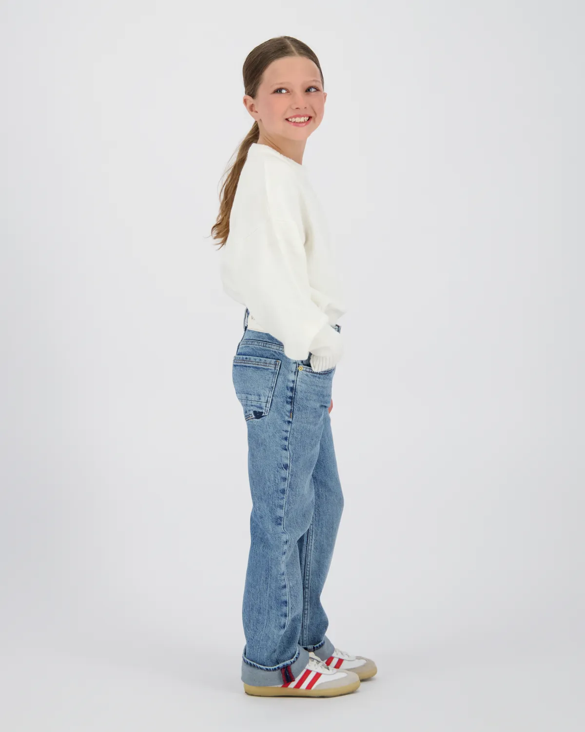 Mädchen Wide leg Jeans Cecile | Blau