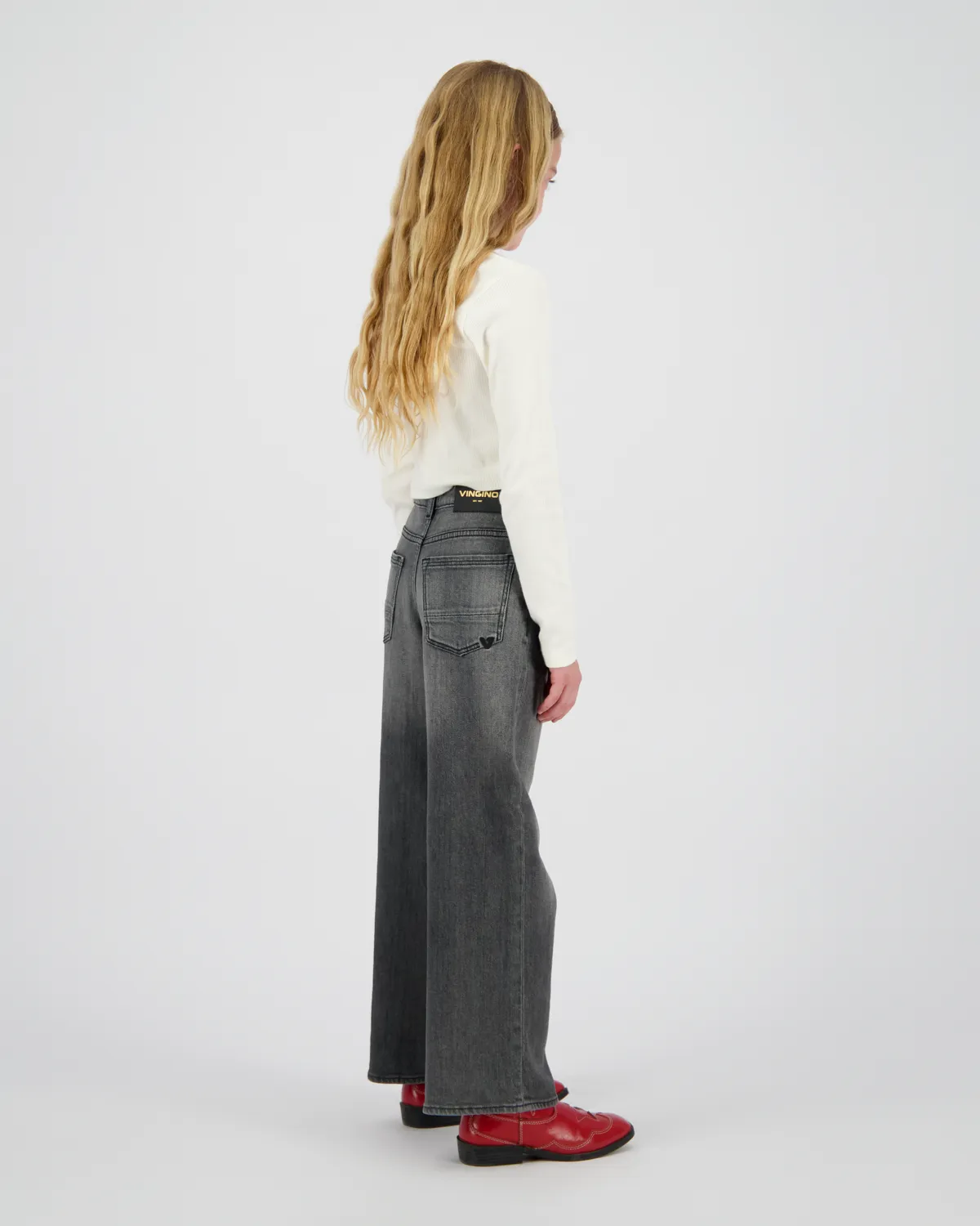 Mädchen Extra wide leg Jeans Carlice | Grau