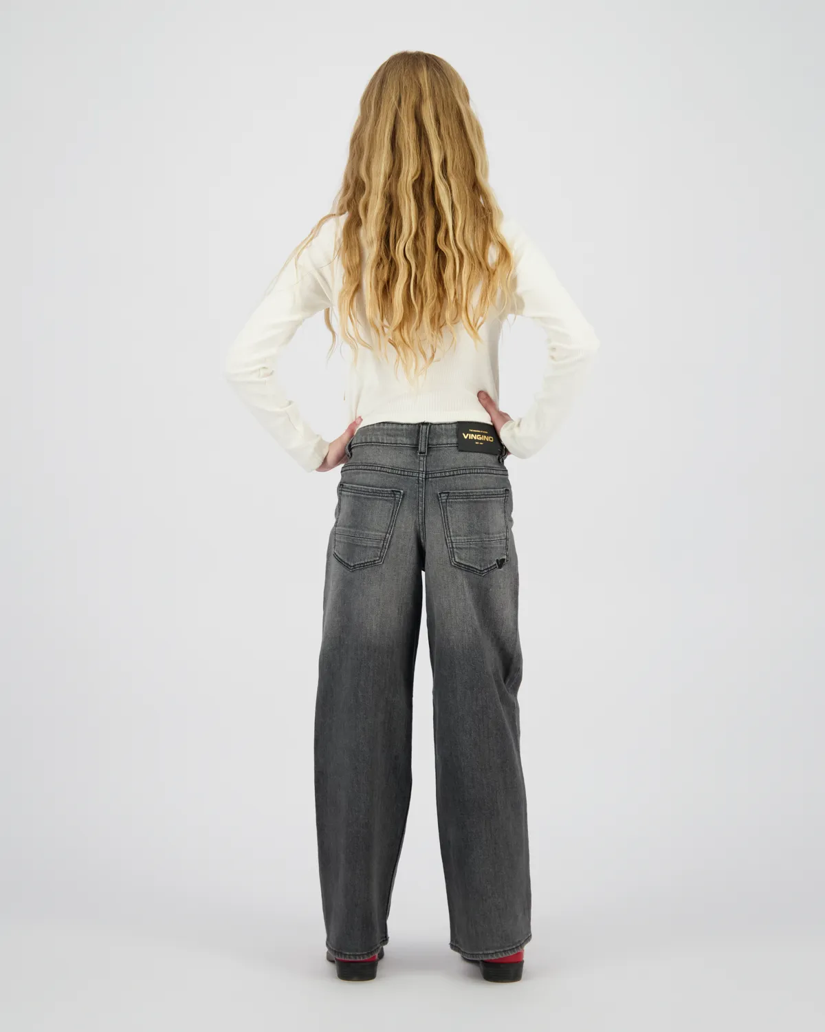 Mädchen Extra wide leg Jeans Carlice | Grau