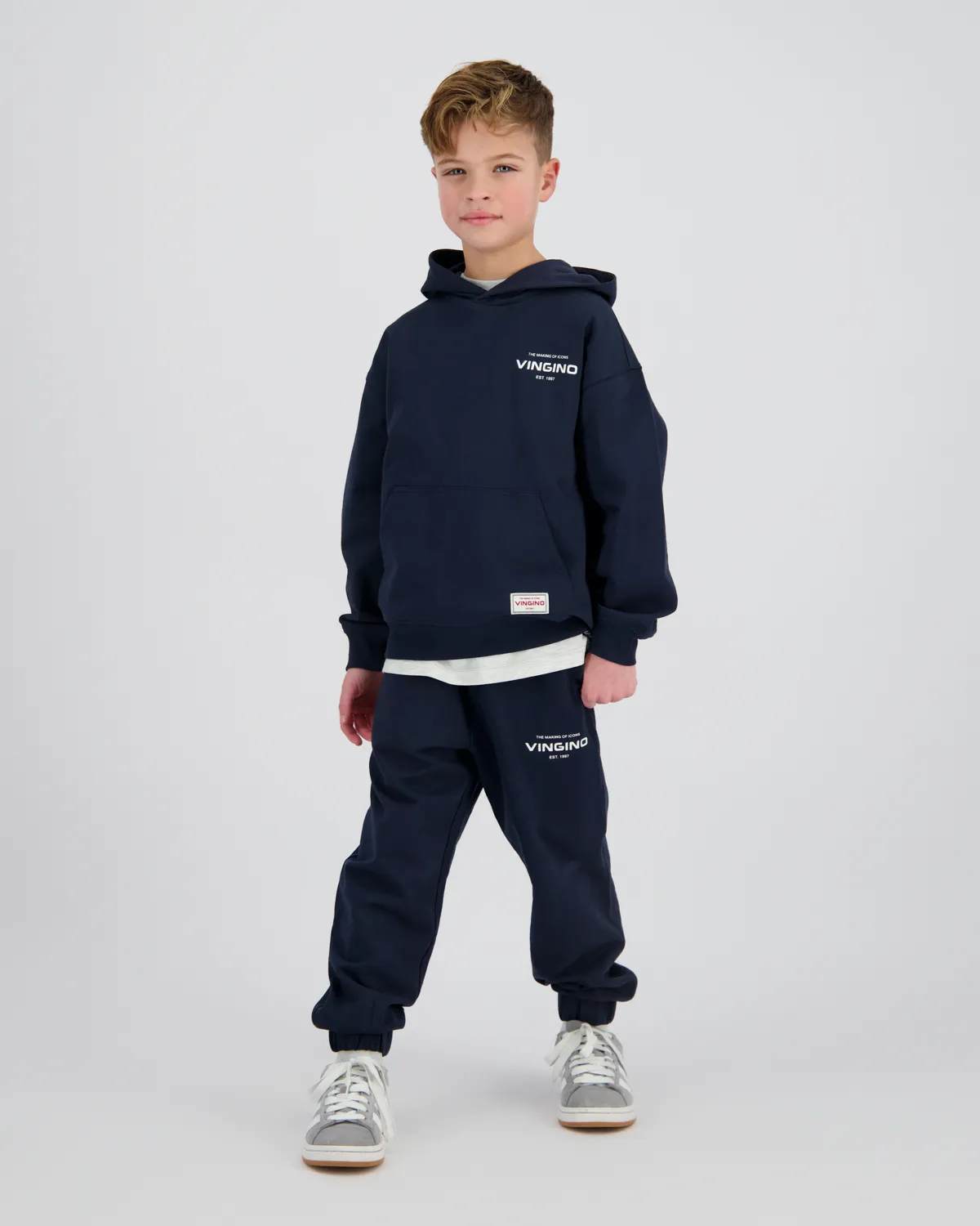 Jungen Sweater Basic-Hoody | Blau