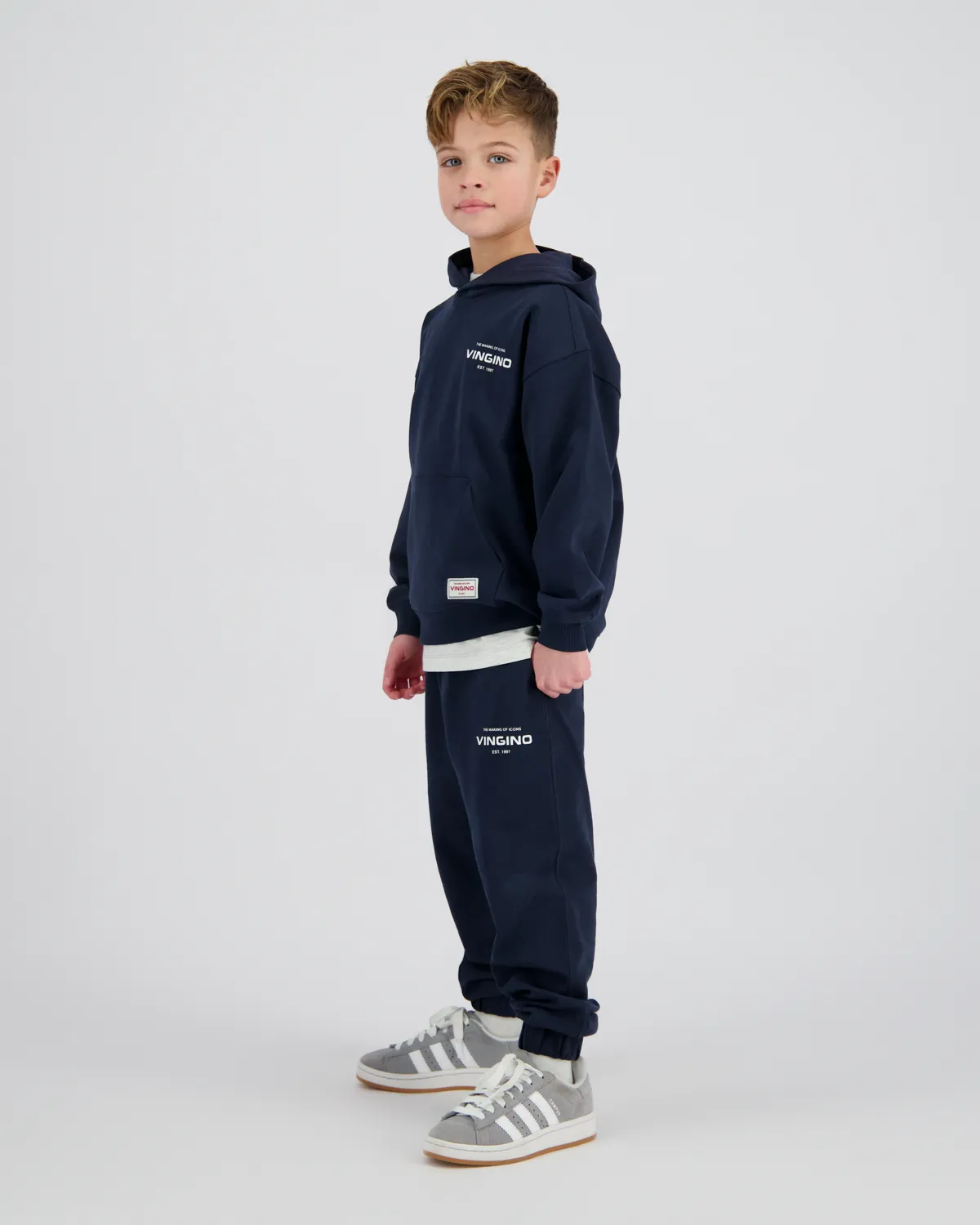 Jungen Sweater Basic-Hoody | Blau