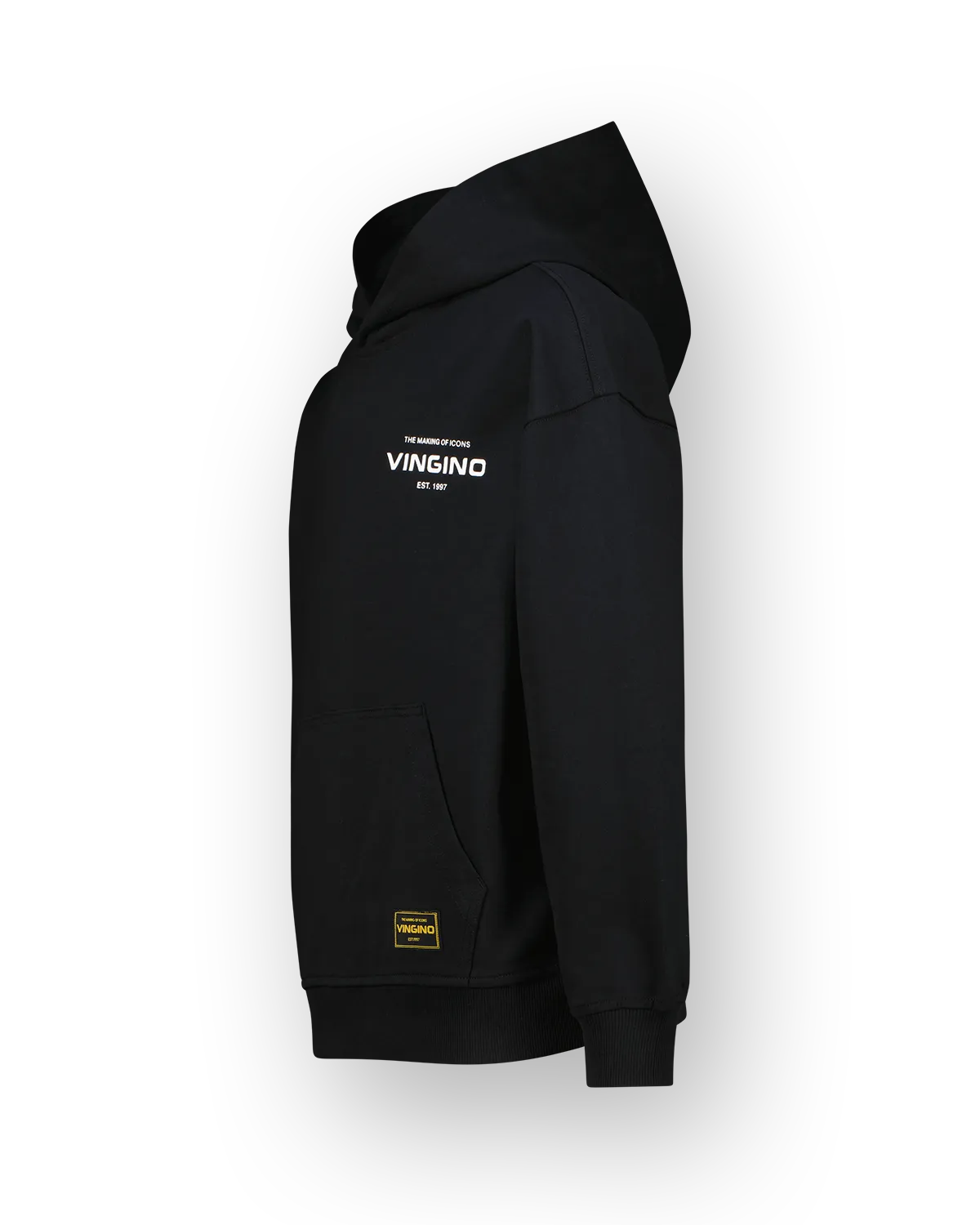 Jungen Sweater Basic-Hoody | Schwarz