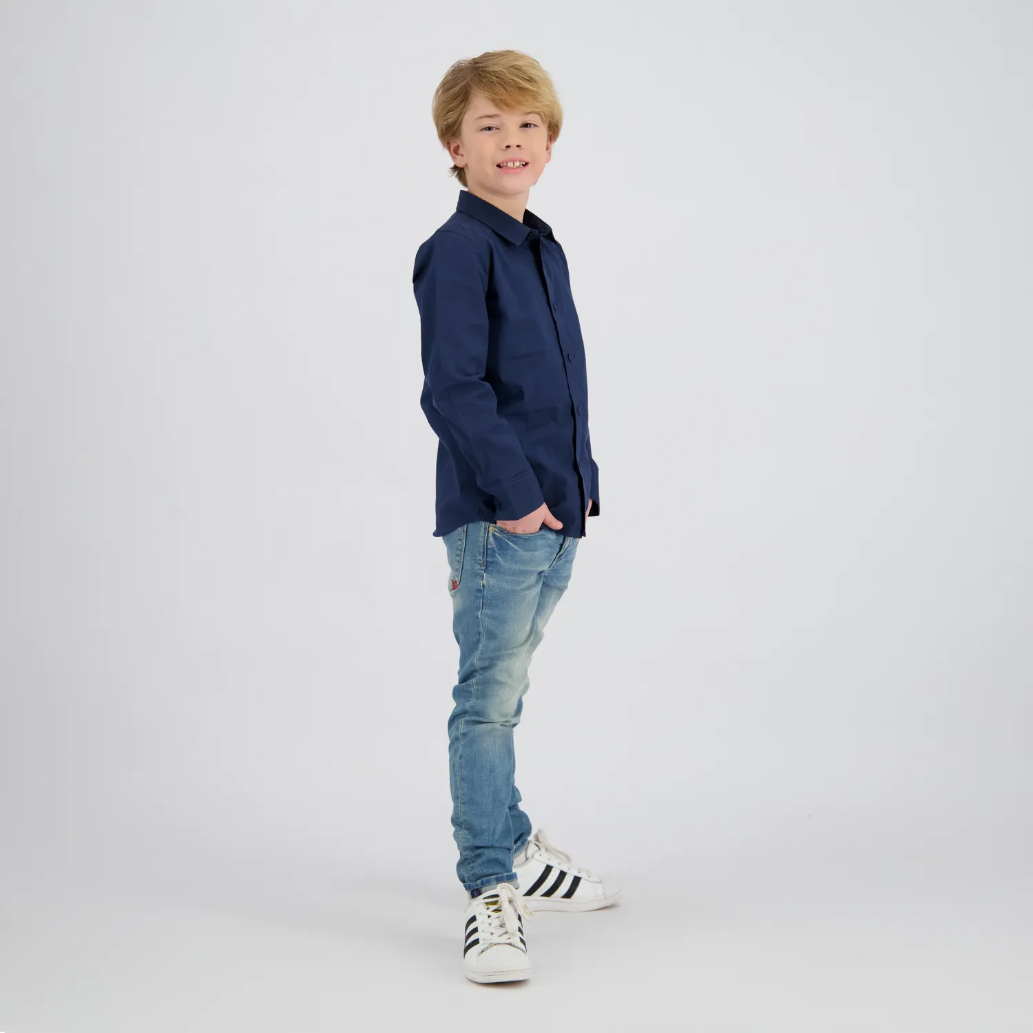 Jungen Classic Hemd Lasic | Blau