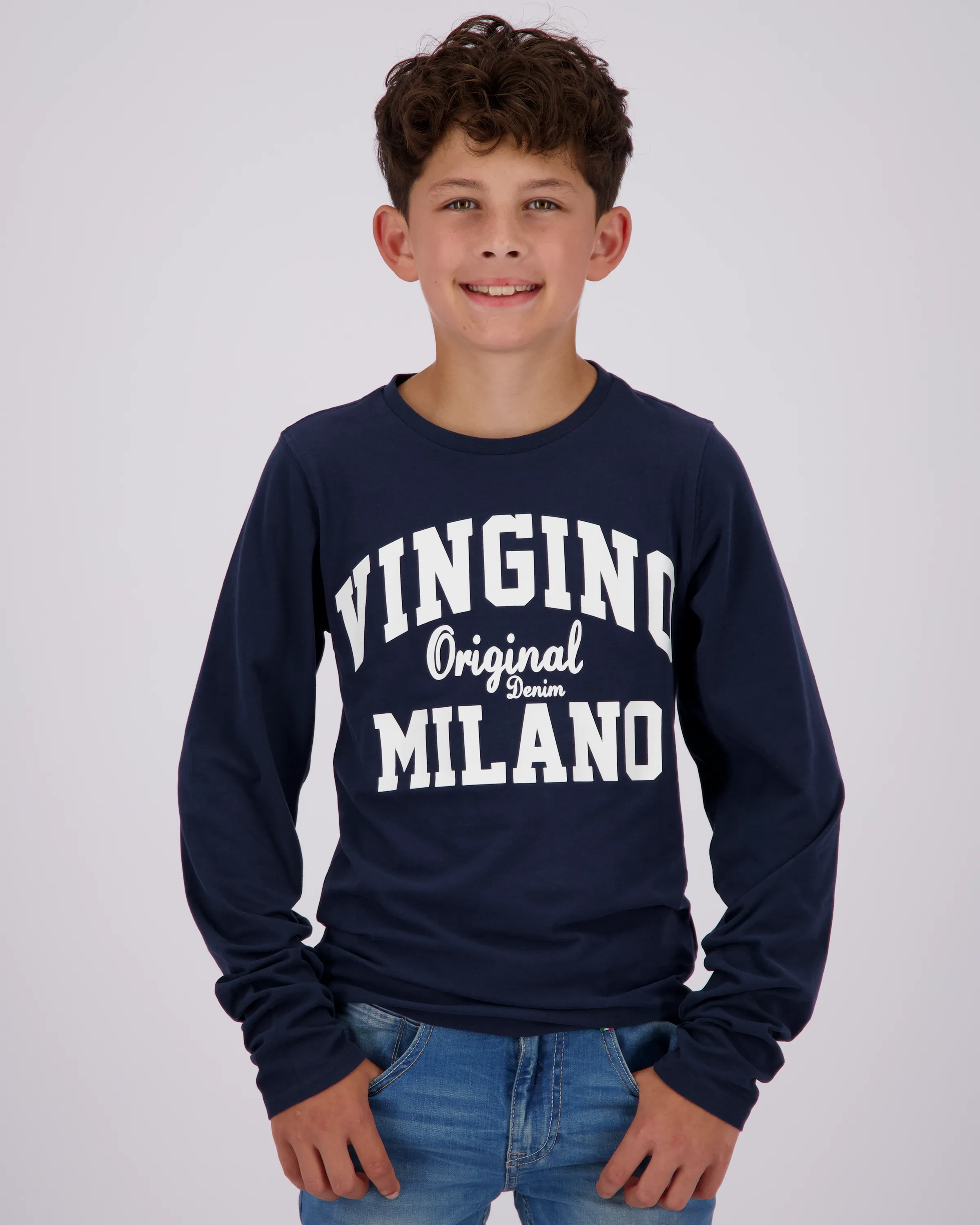 Jungen Classic logo Longsleeve | Blau