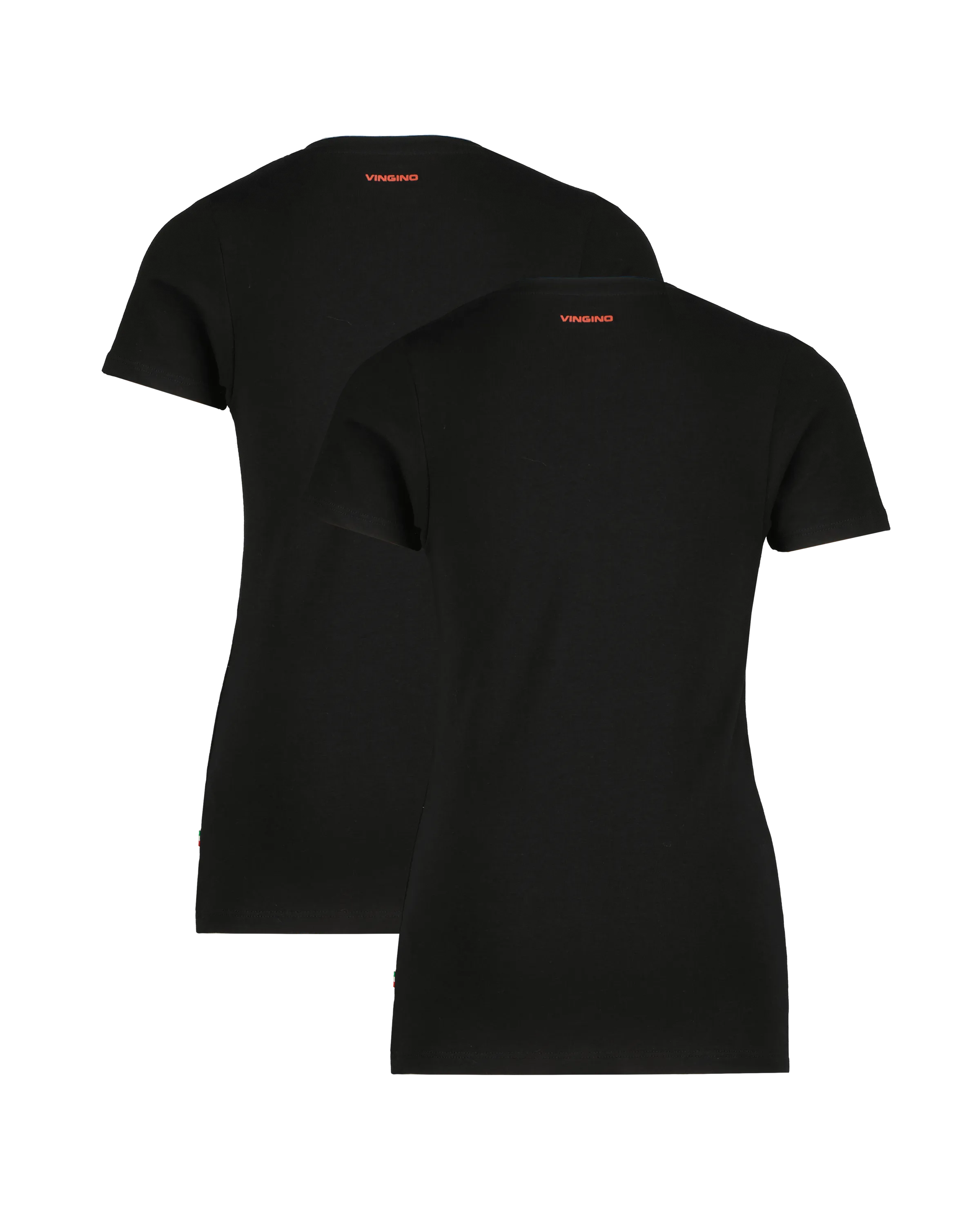 Jungen T-shirt V-neck 2 pack | Schwarz