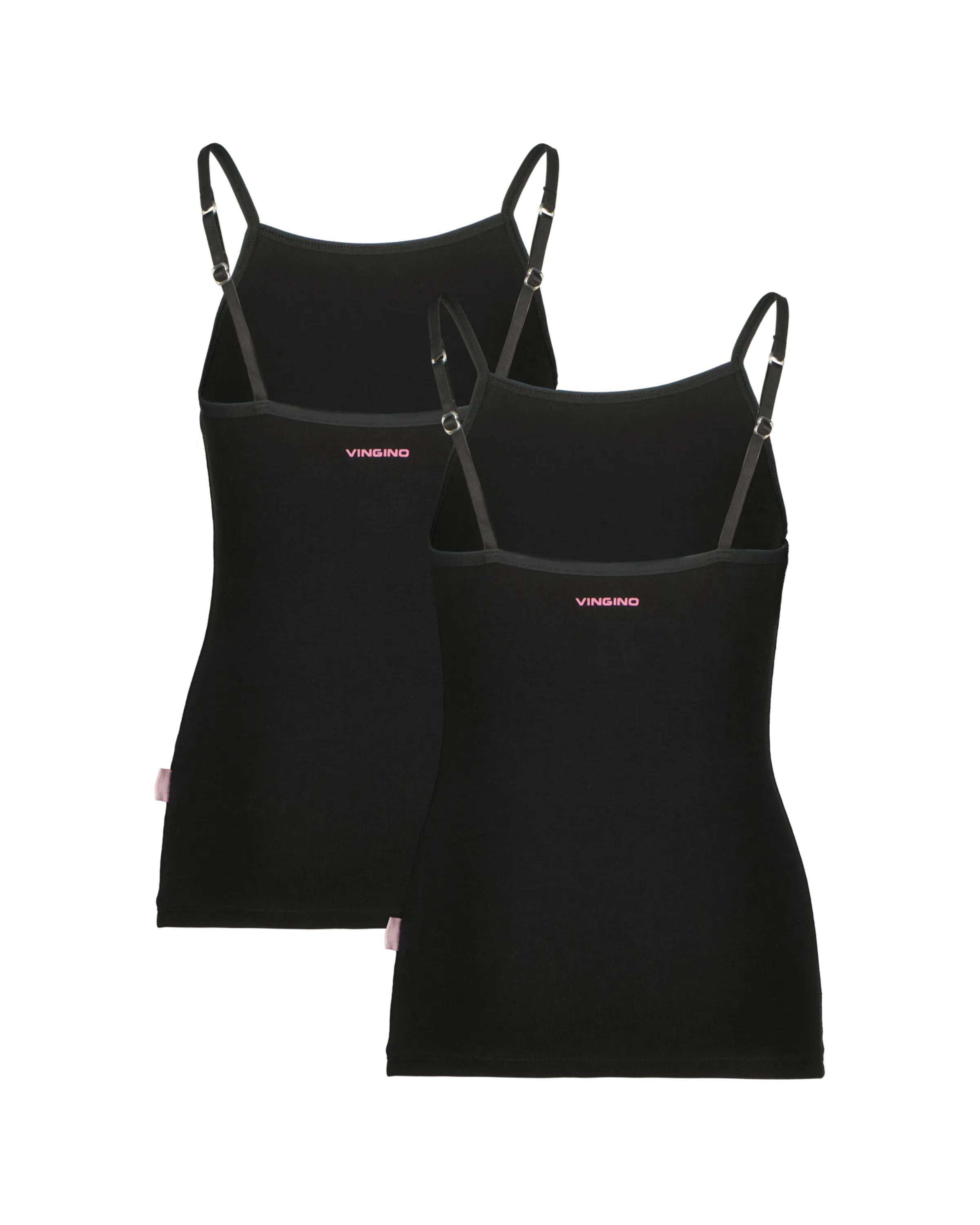 Mädchen Singlet 2 pack | Schwarz