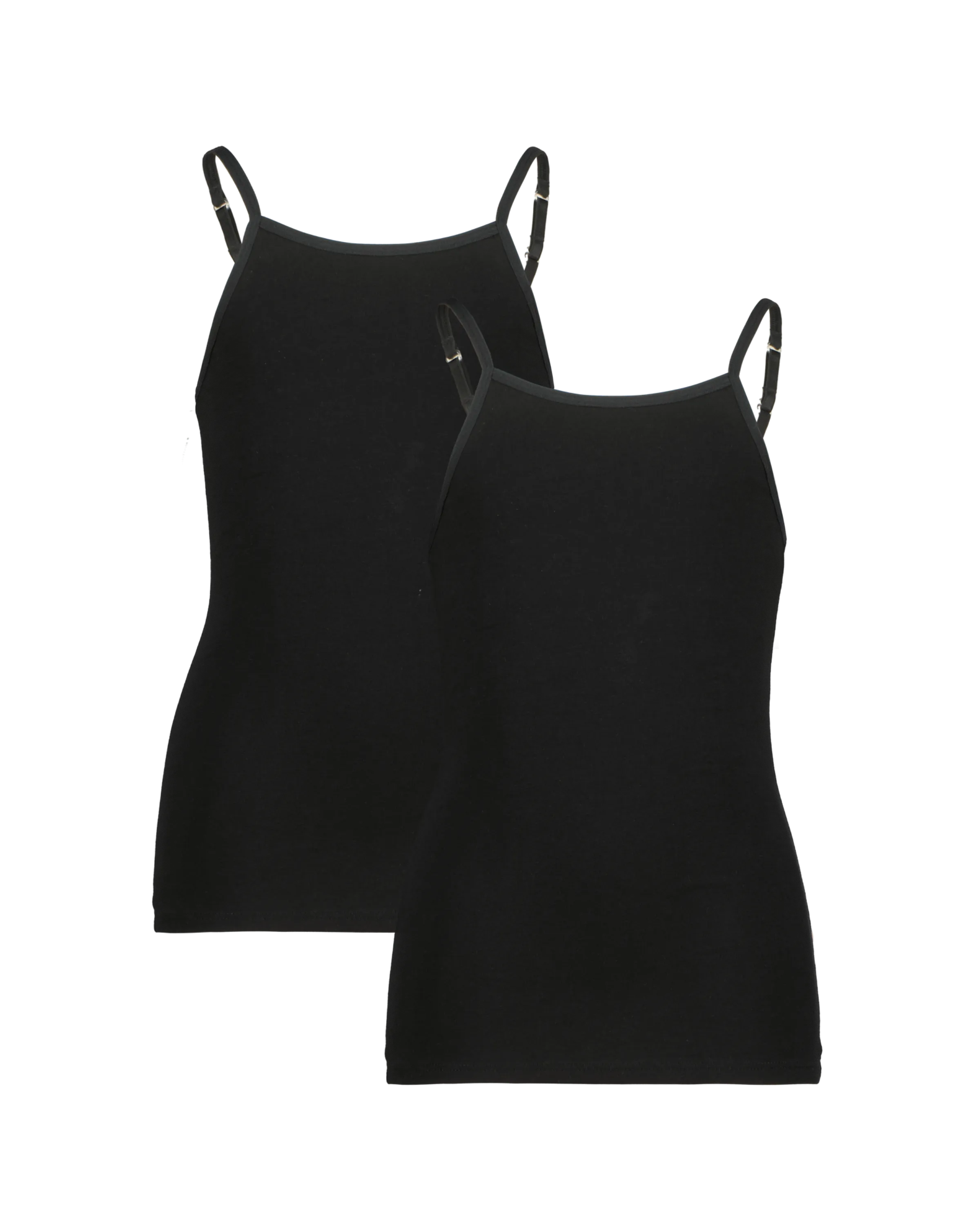 Mädchen Singlet 2 pack | Schwarz