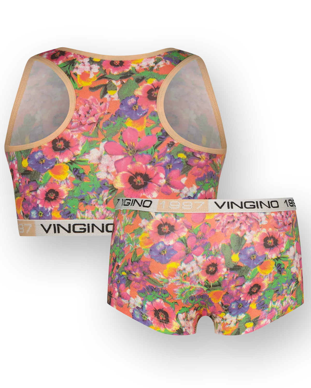 Mädchen Unterwäsche-Set G-SO25-7 flower top set | Rosa
