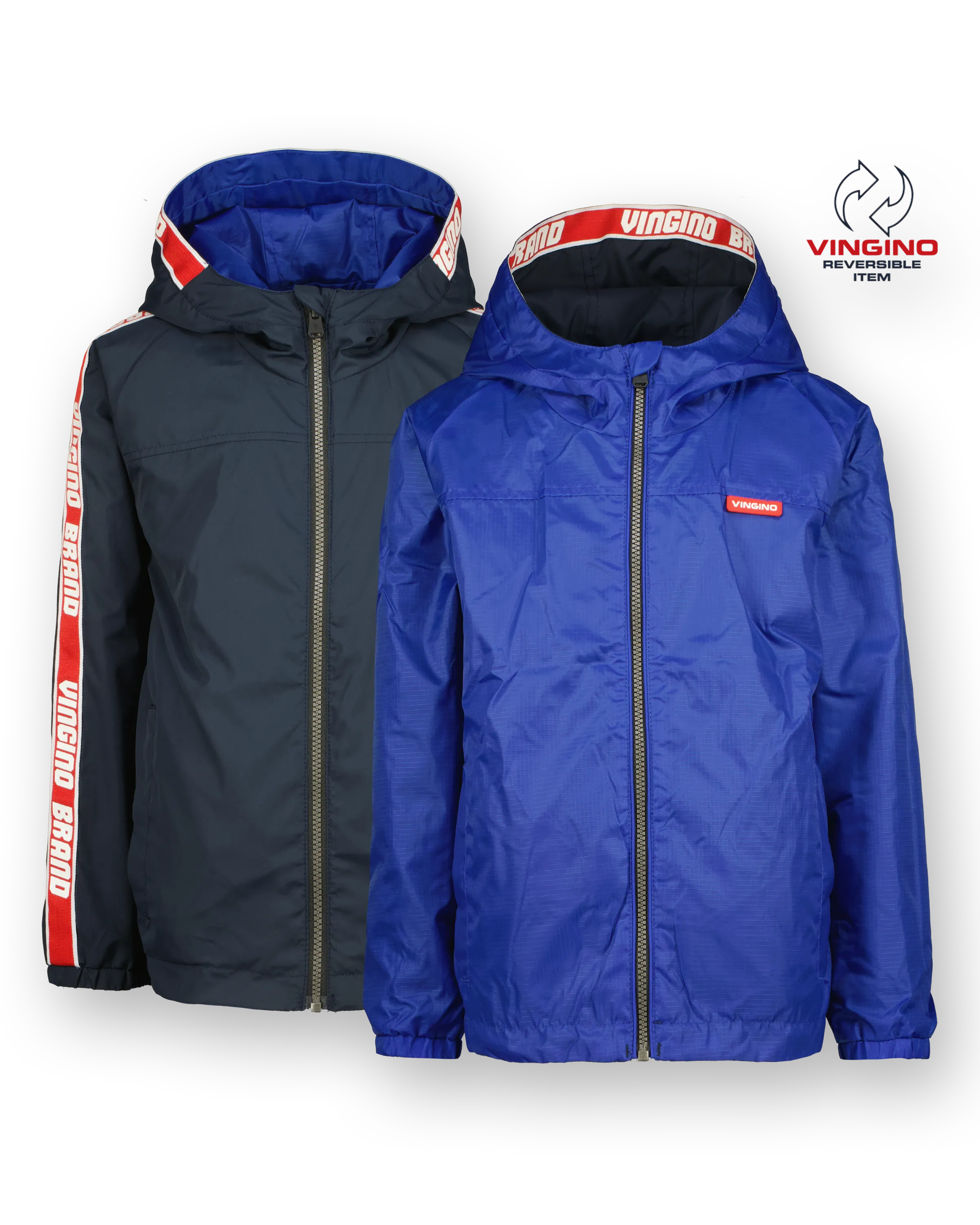 Jungen Reversible Jacke Tape | Blau