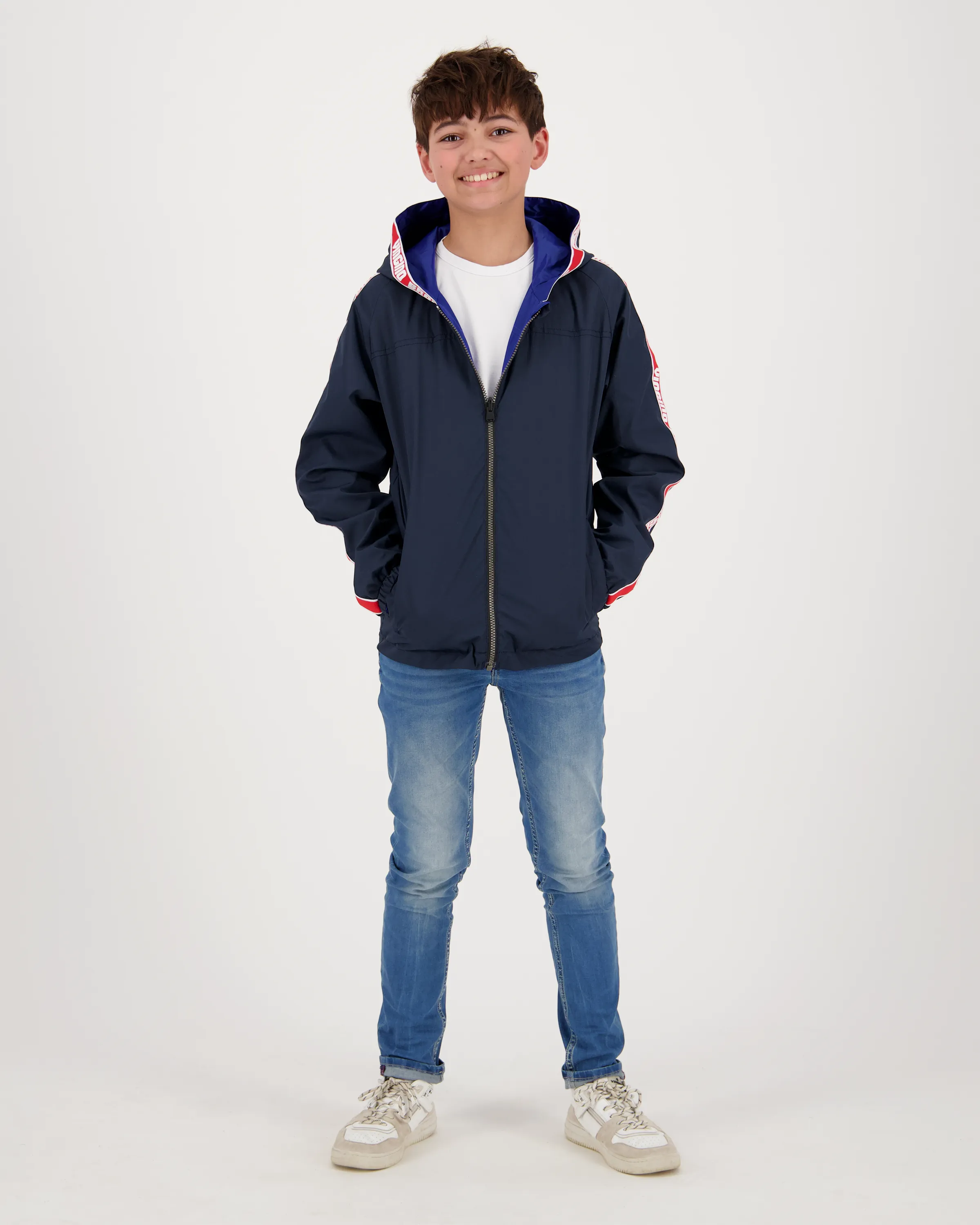 Jungen Reversible Jacke Tape | Blau