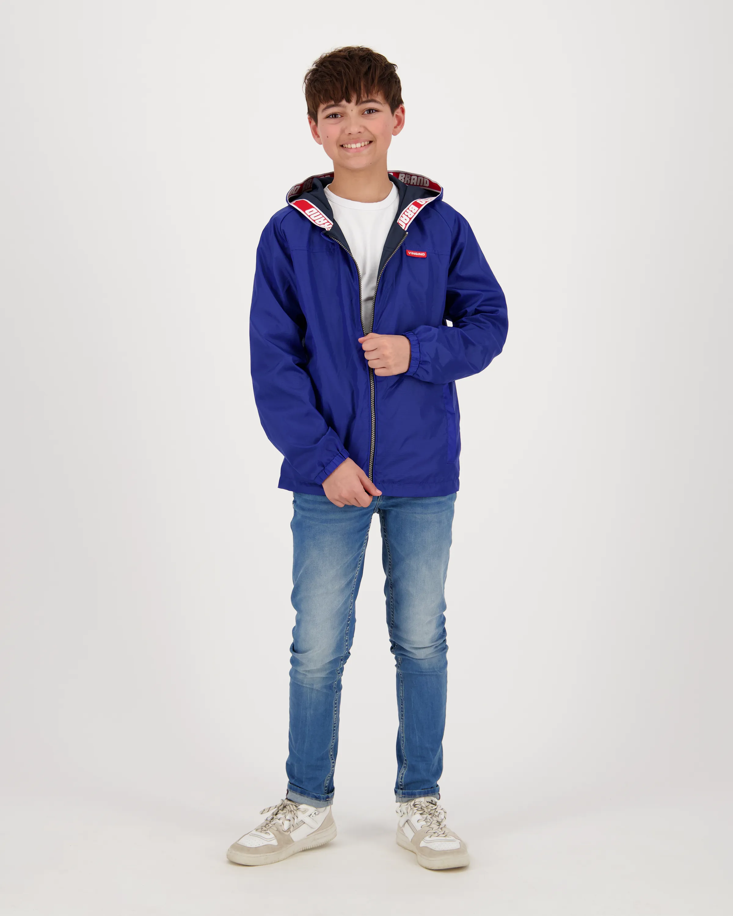 Jungen Reversible Jacke Tape | Blau