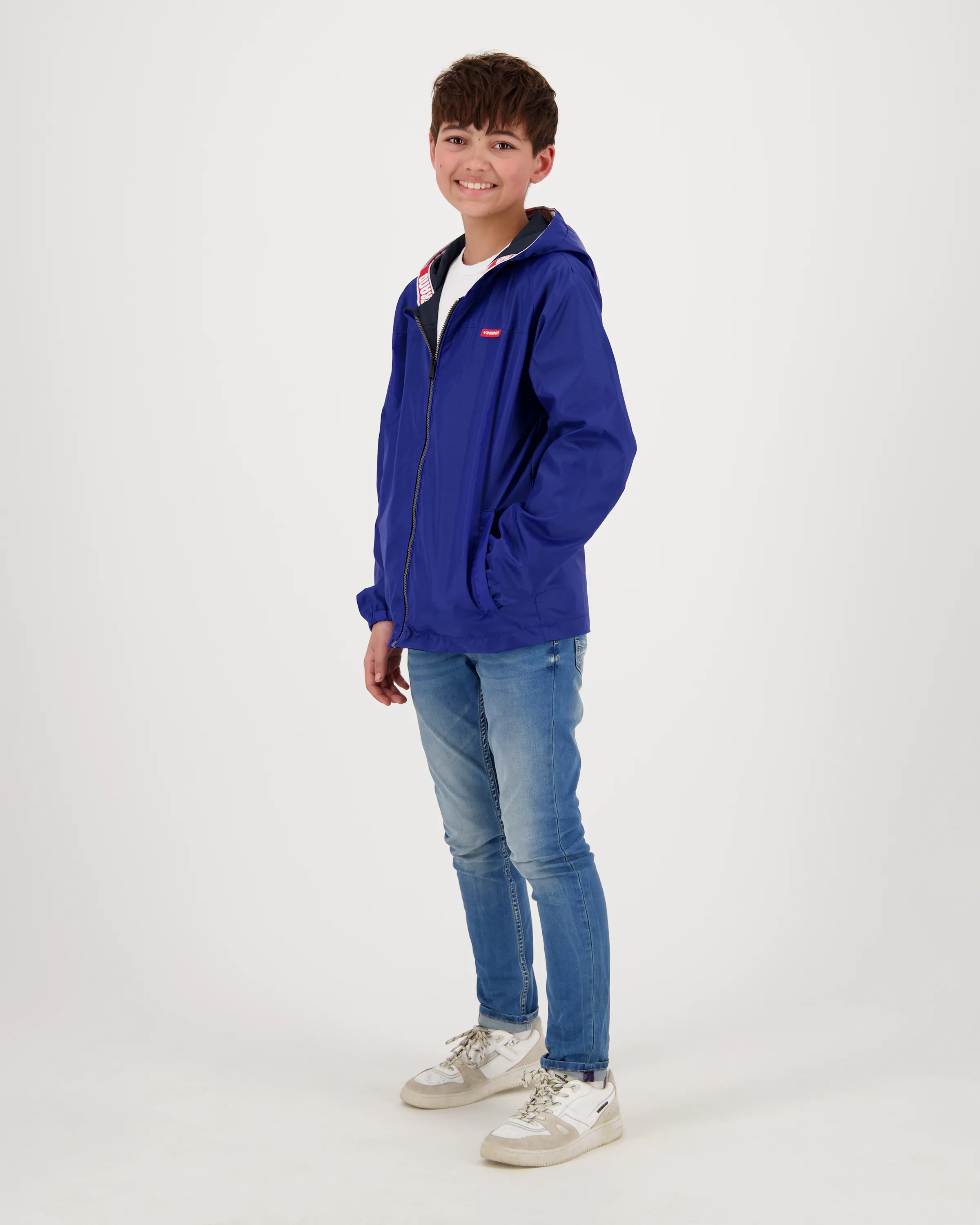 Jungen Reversible Jacke Tape | Blau