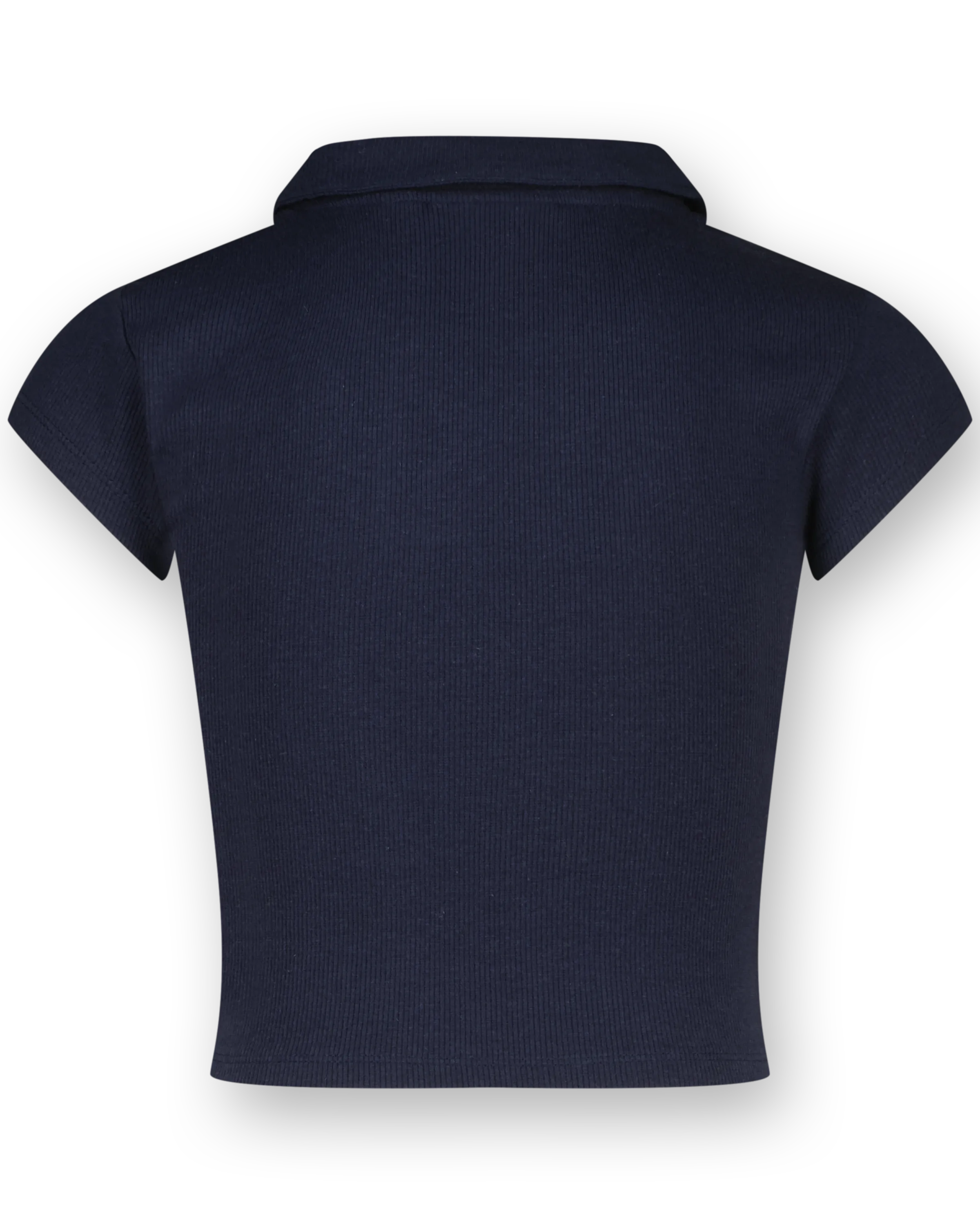 Top G-Basic-Crop Rib Polo