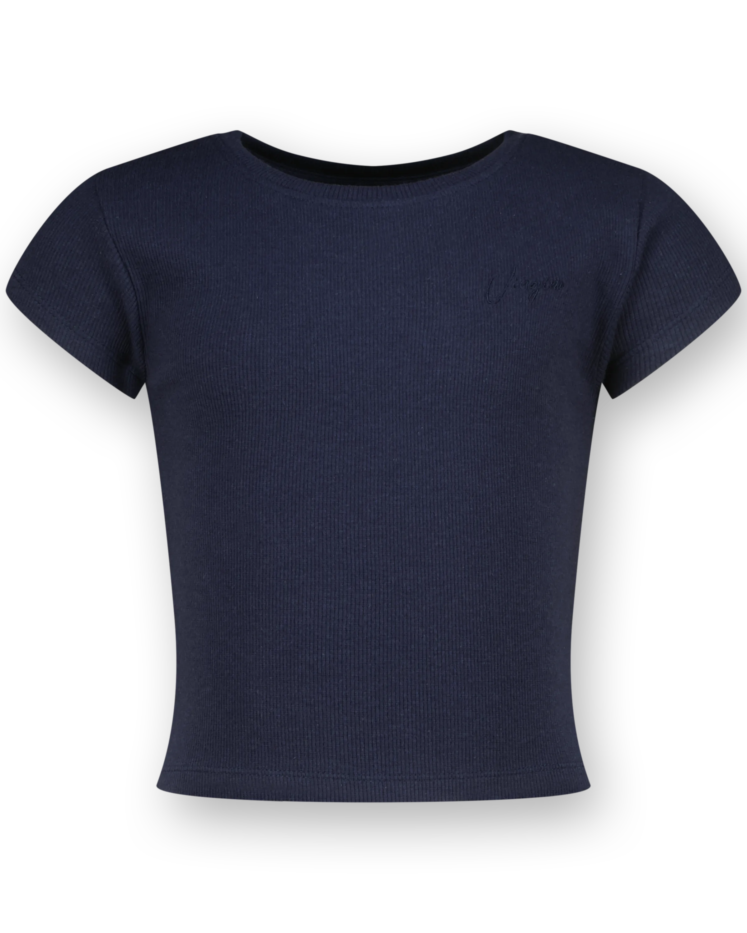 Top G-Basic-Crop Rib Tee
