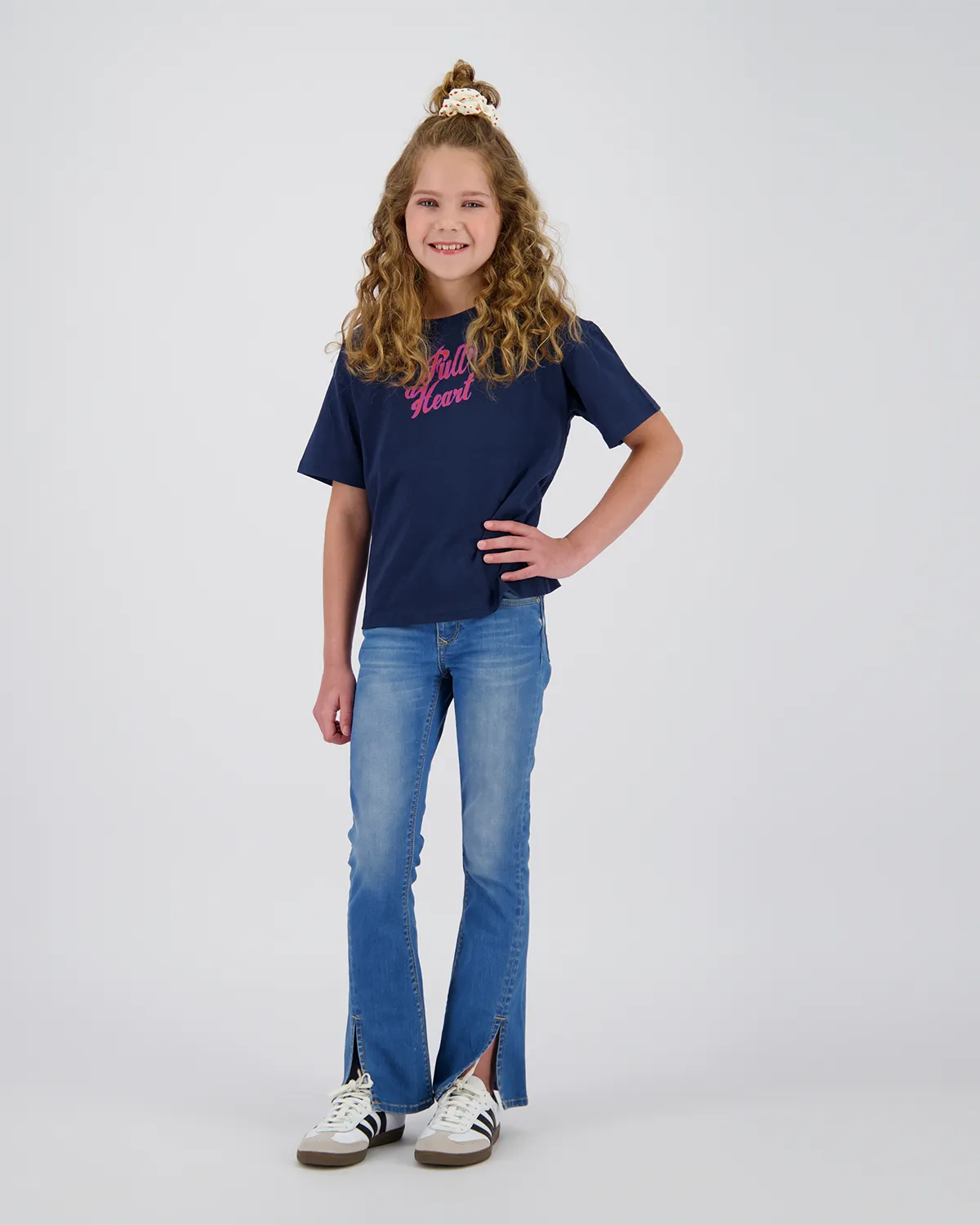 Mädchen Flare Jeans Britte Split | Blau