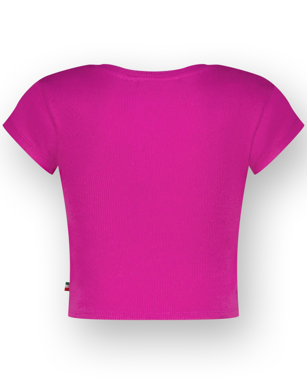 Mädchen T-shirt Basic-Crop Rib Tee | Rosa