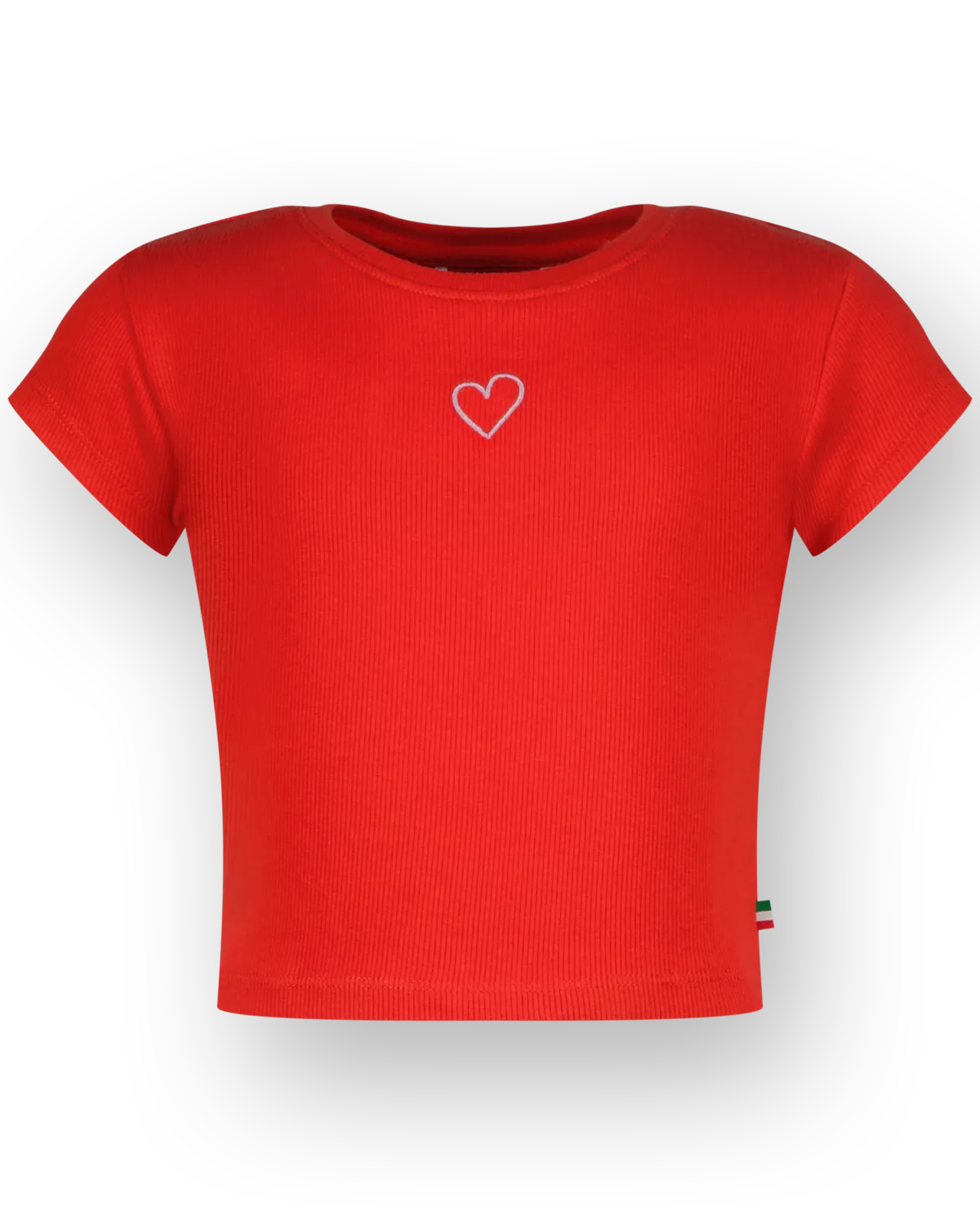 T-shirt Basic-Crop Rib Tee