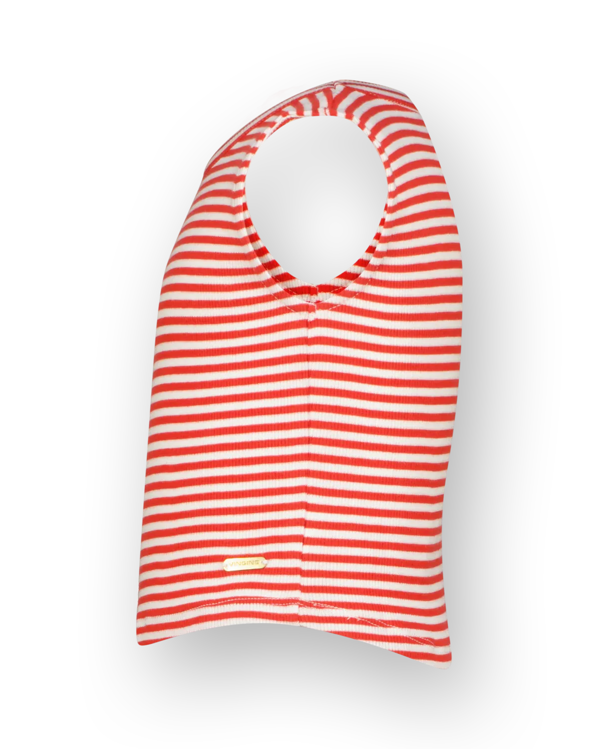 Mädchen Top Basic-Crop Rib Top Stripe | Rot