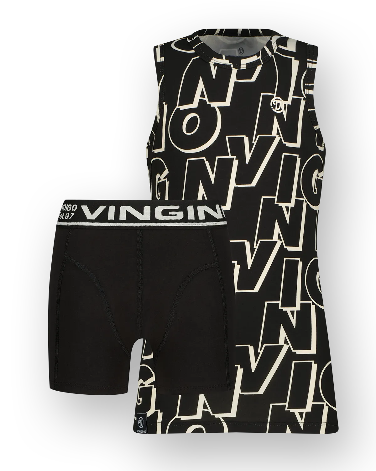 Jungen Unterwäsche Logo Set | Schwarz