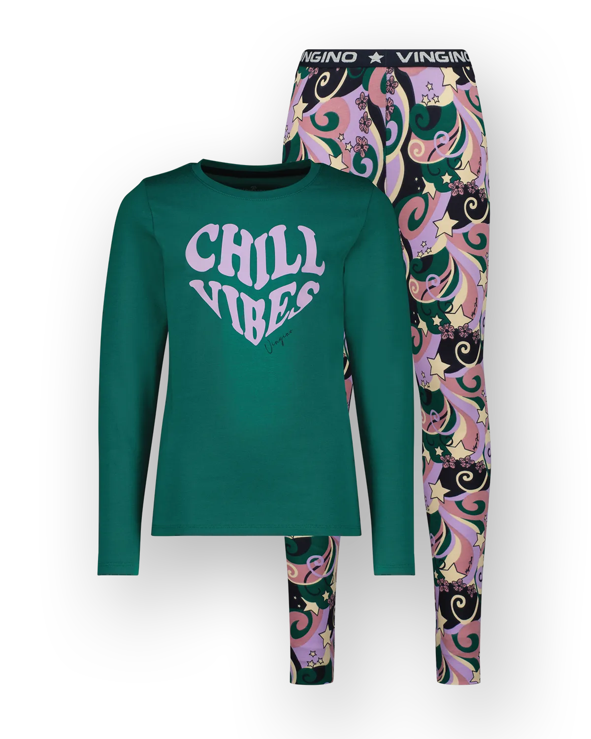 Mädchen Pyjama Wende | Grün