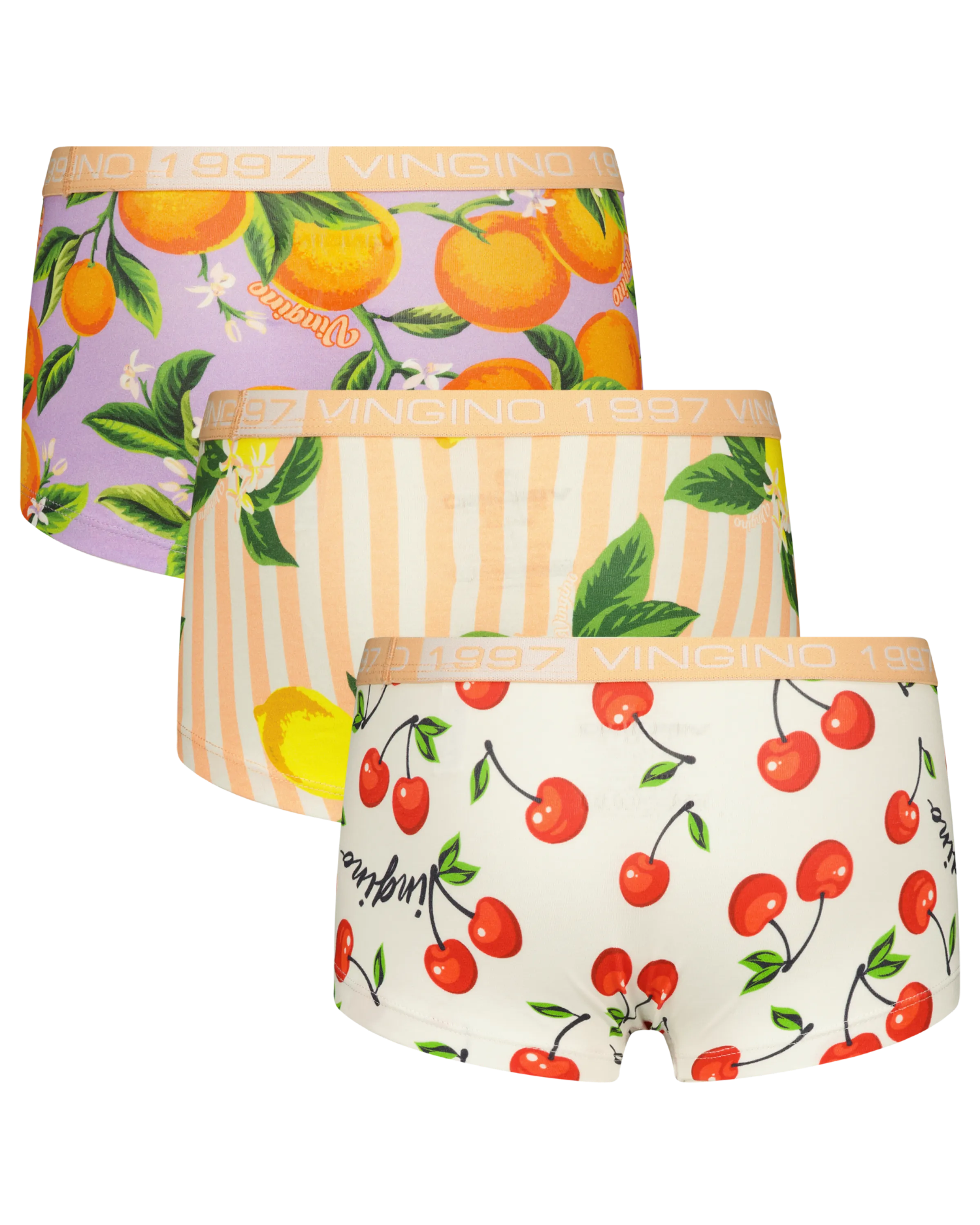 Mädchen Hipster G-241-15 Fruit 3 Pack | Rosa