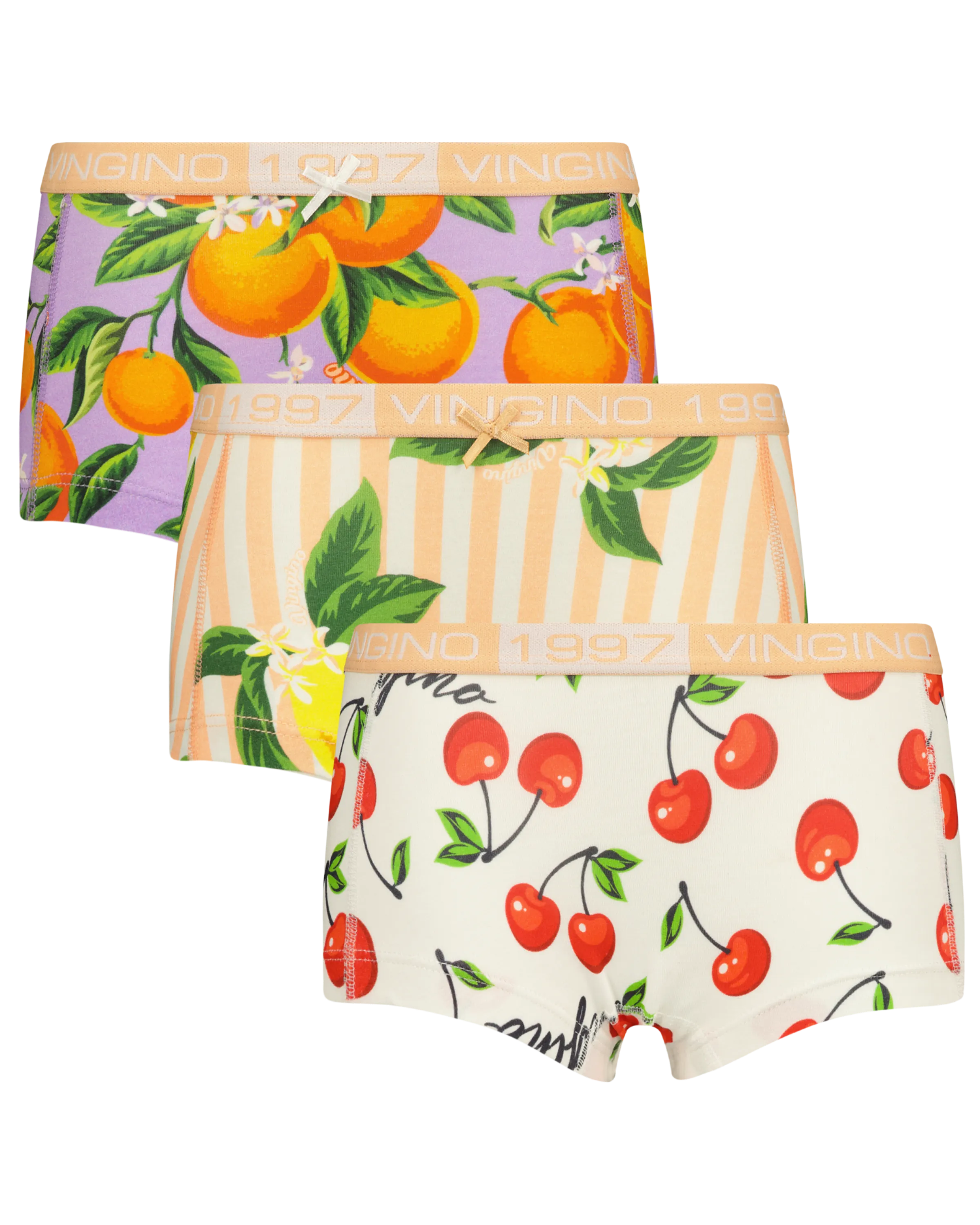 Mädchen Hipster G-241-15 Fruit 3 Pack | Rosa