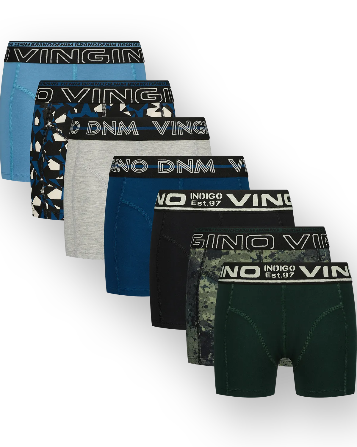 Jungen Boxershorts B-244 Gift 7-pack | Grün