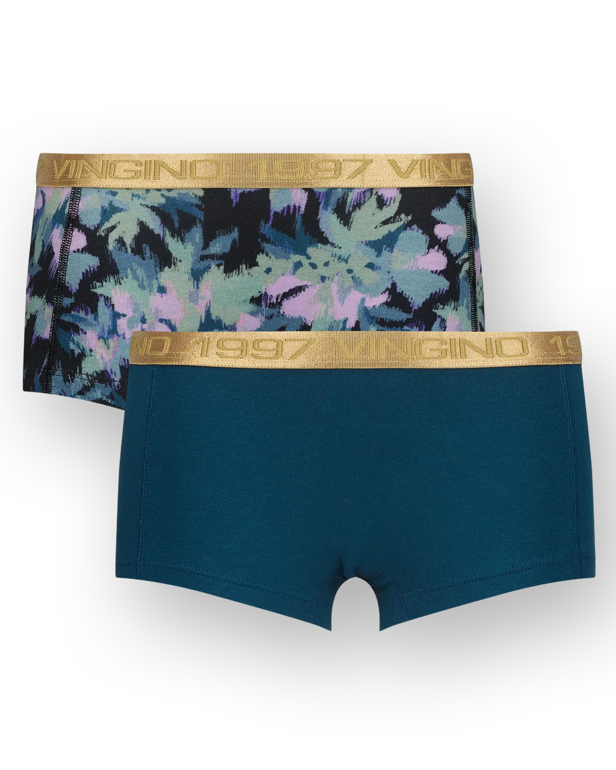 Mädchen Hipster G-244-5 Fancy flower 2 pack | Schwarz