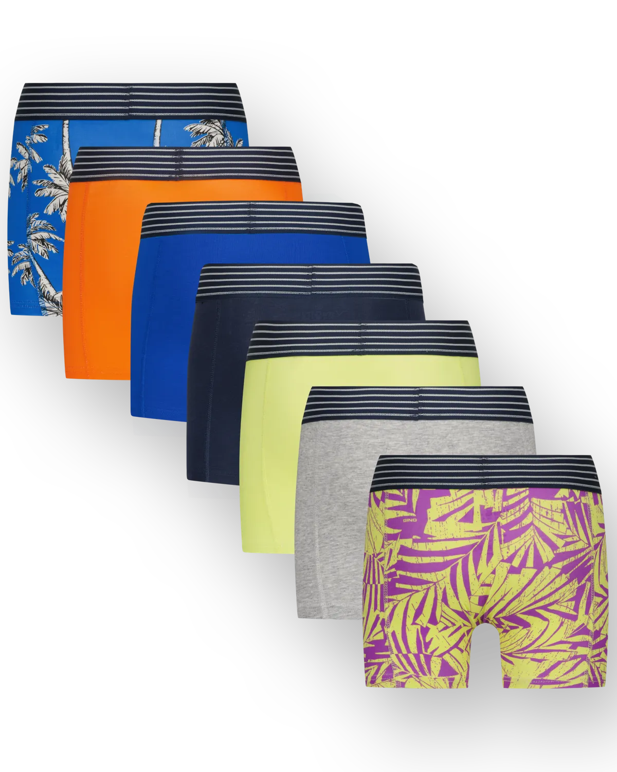 Jungen Boxer B251 palm 7-pack | Blau