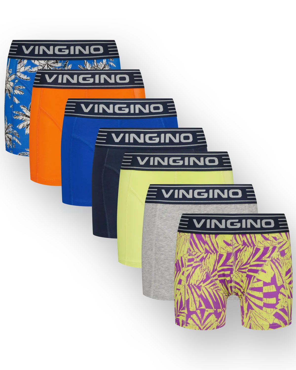 Jungen Boxer B251 palm 7-pack | Blau