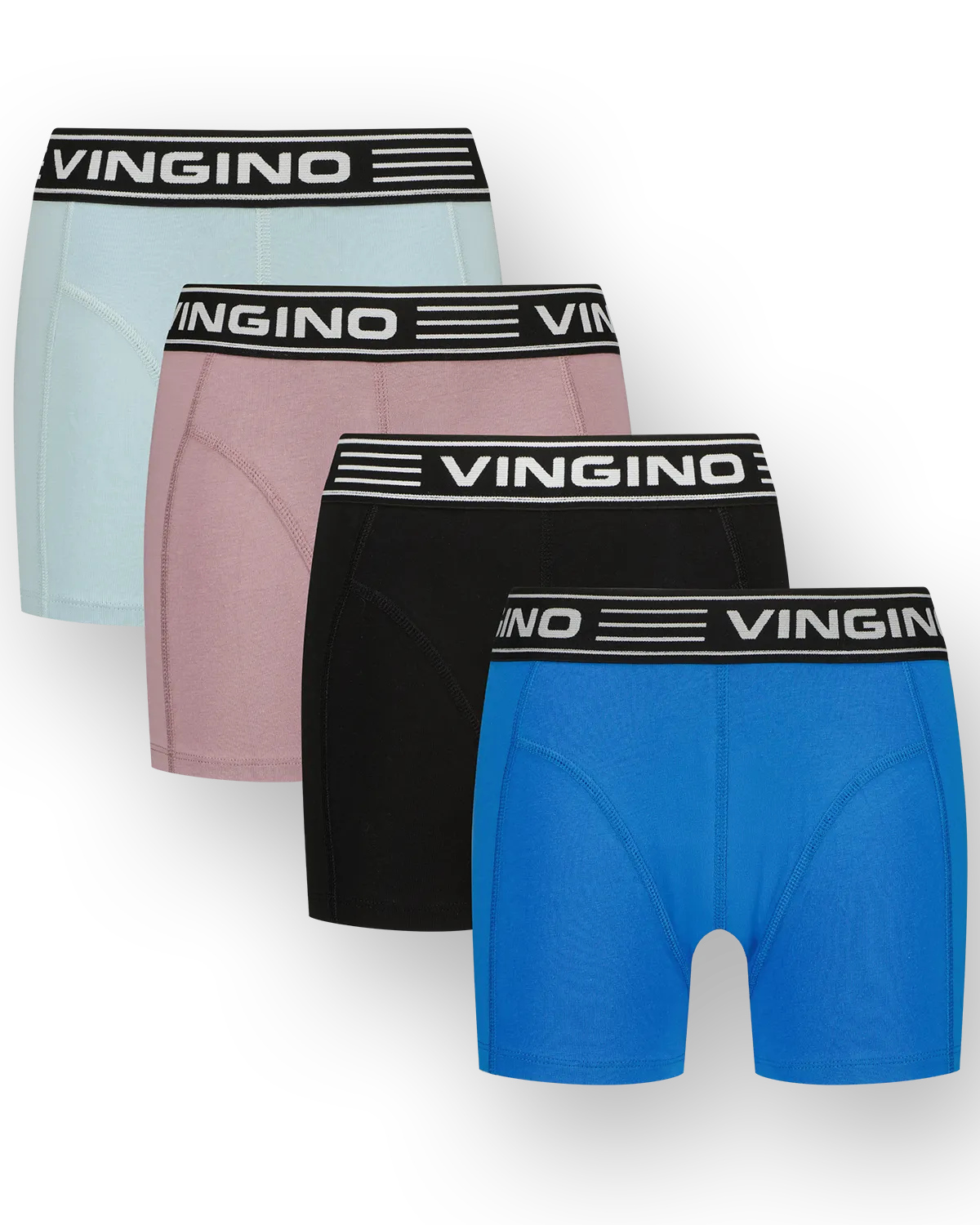 Jungen Boxer Solid 4-pack | Blau