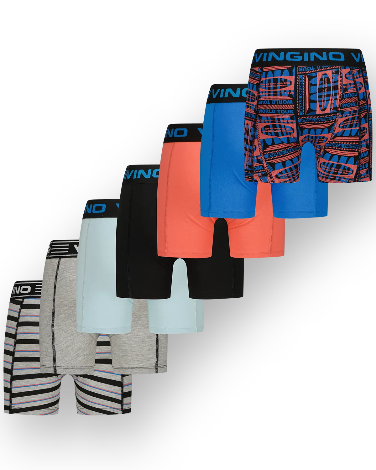 Jungen Boxer Stripe Day 7-pack | Schwarz