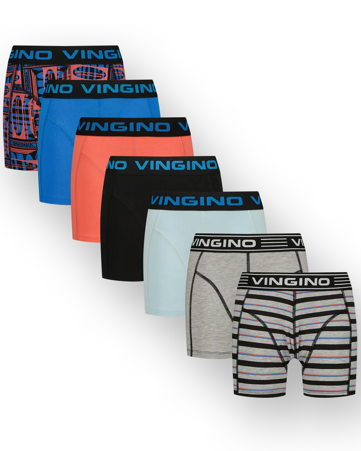 Jungen Boxer Stripe Day 7-pack | Schwarz