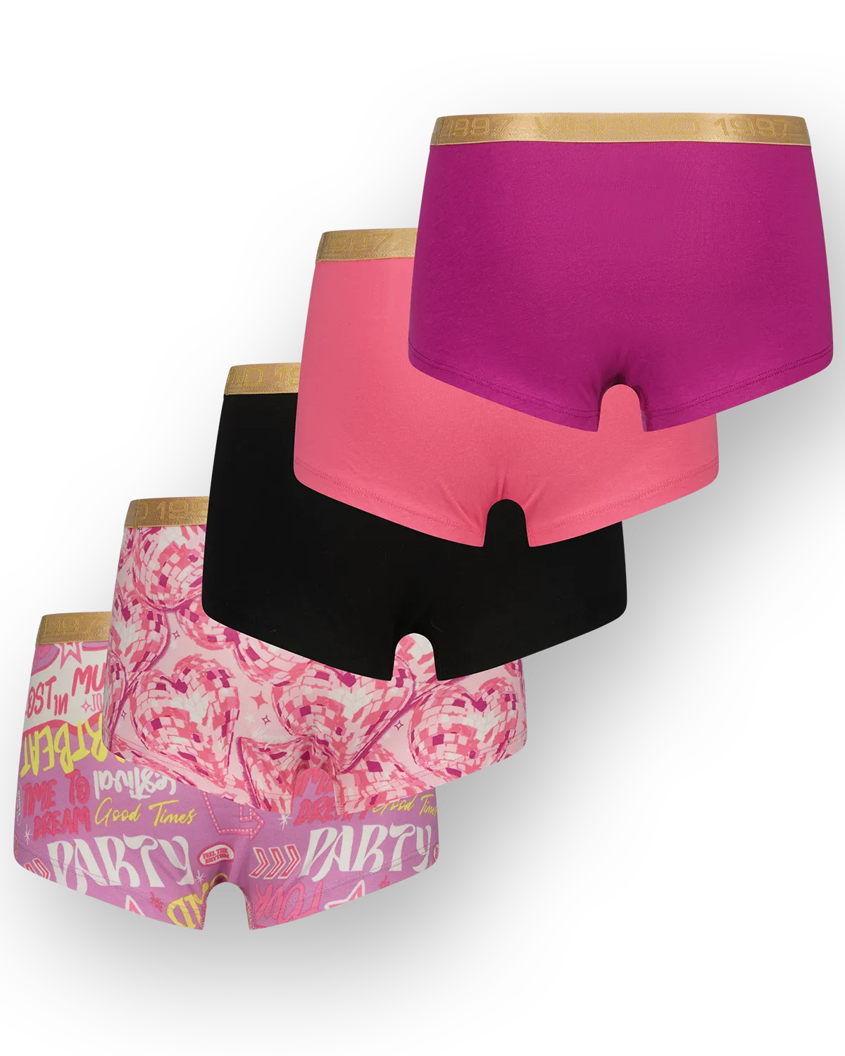 Mädchen Hipster festival 5-pack | Schwarz