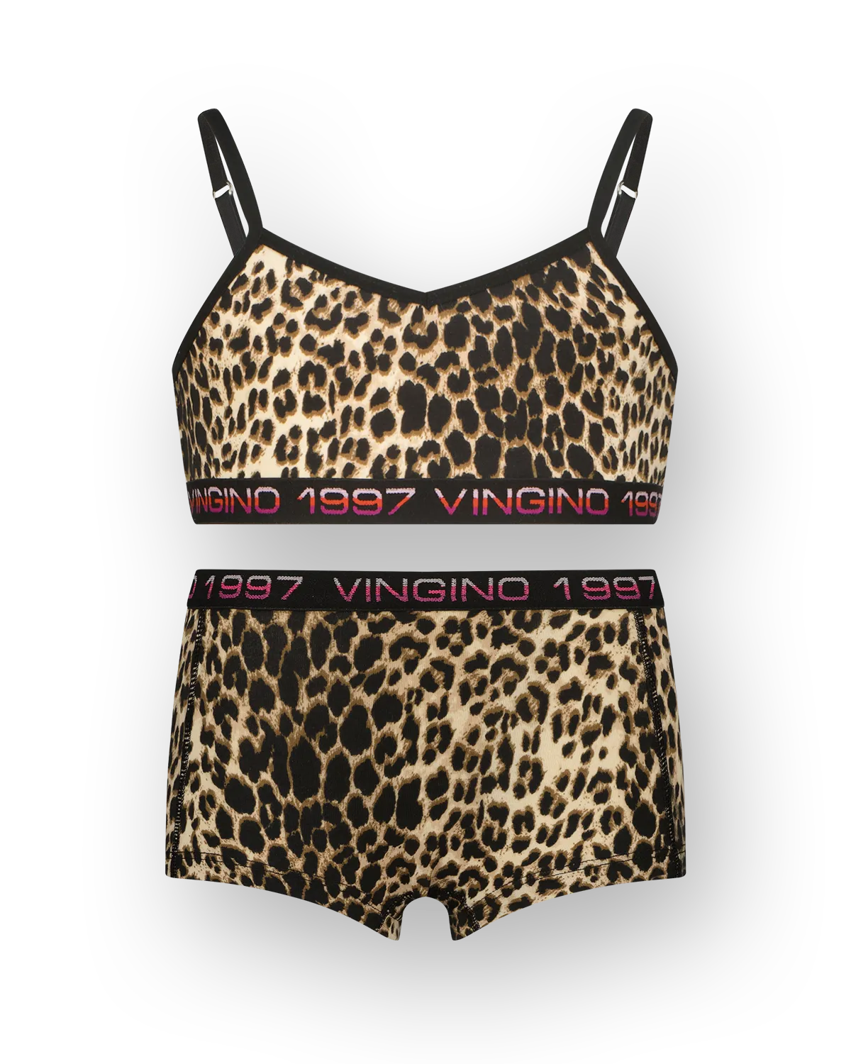 Mädchen Hipster animal top set | Schwarz