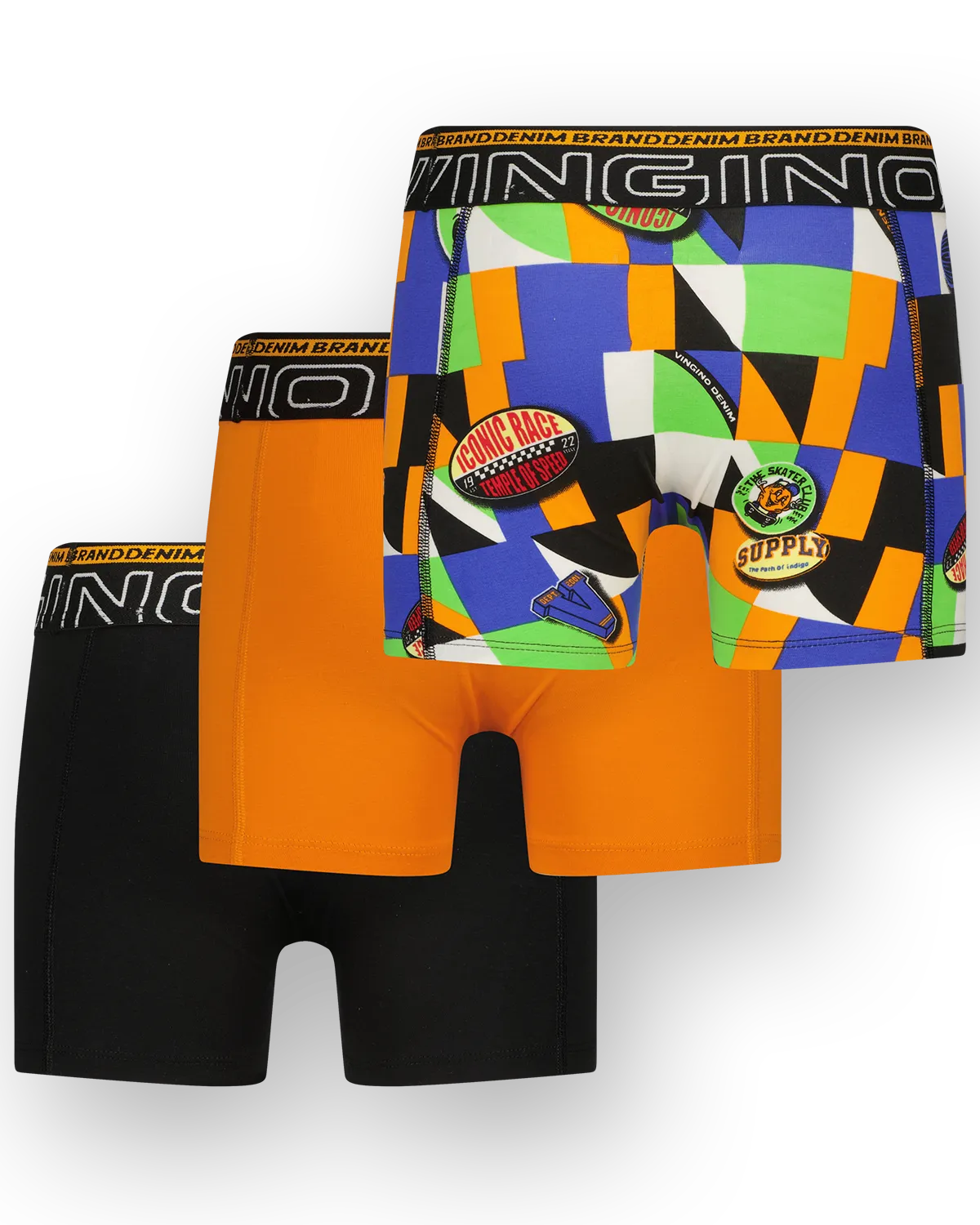 Jungen Boxer Graphic badge 3-pack | Schwarz