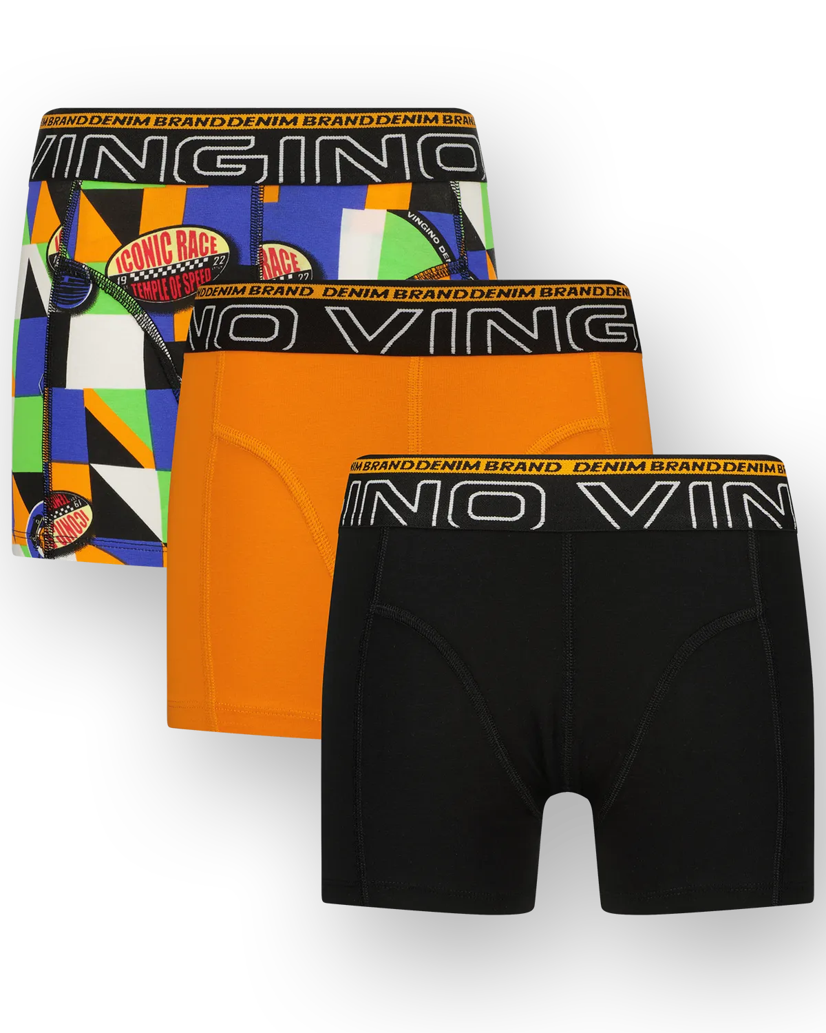 Jungen Boxer Graphic badge 3-pack | Schwarz