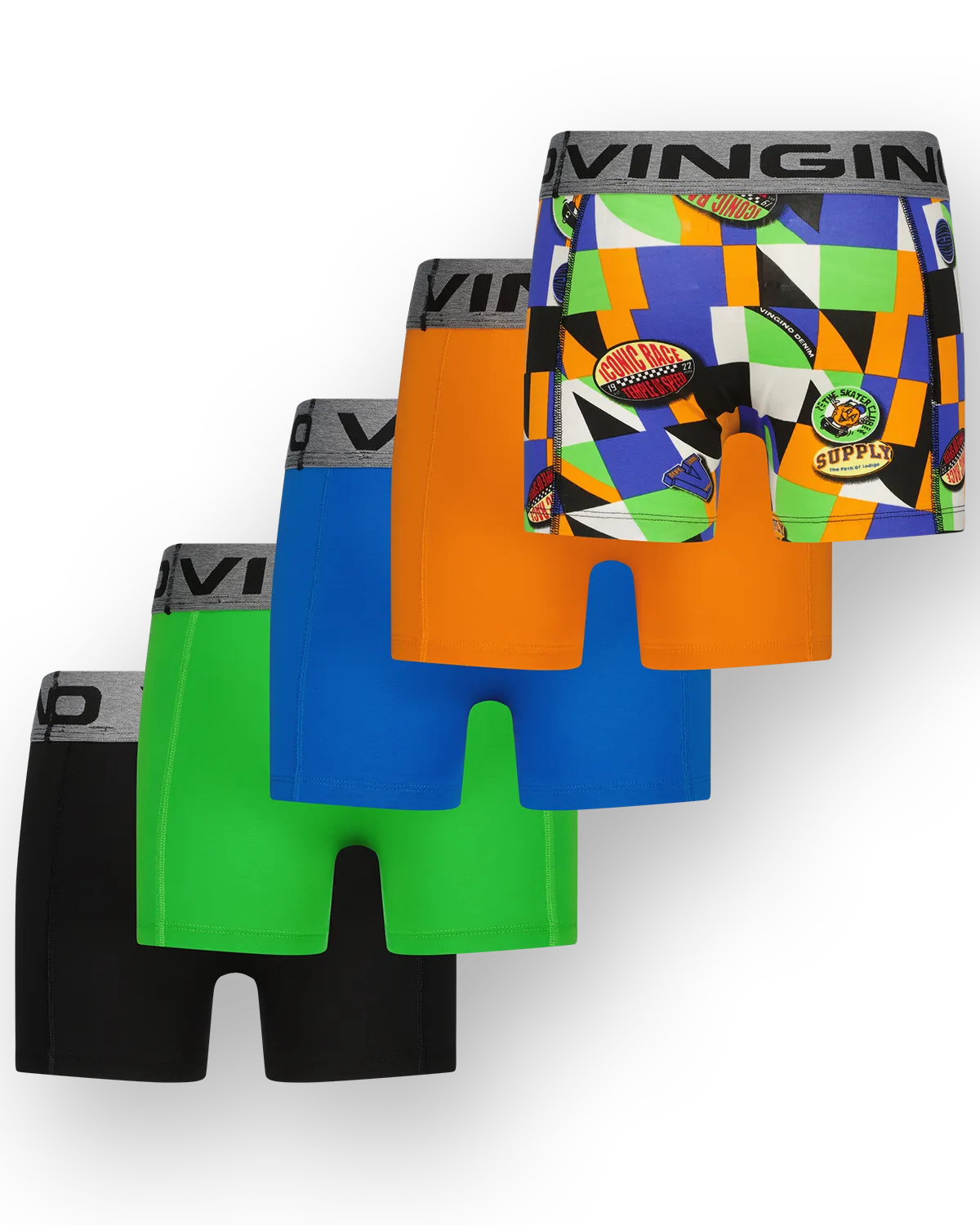 Jungen Boxer Graphic color 5-pack | Schwarz