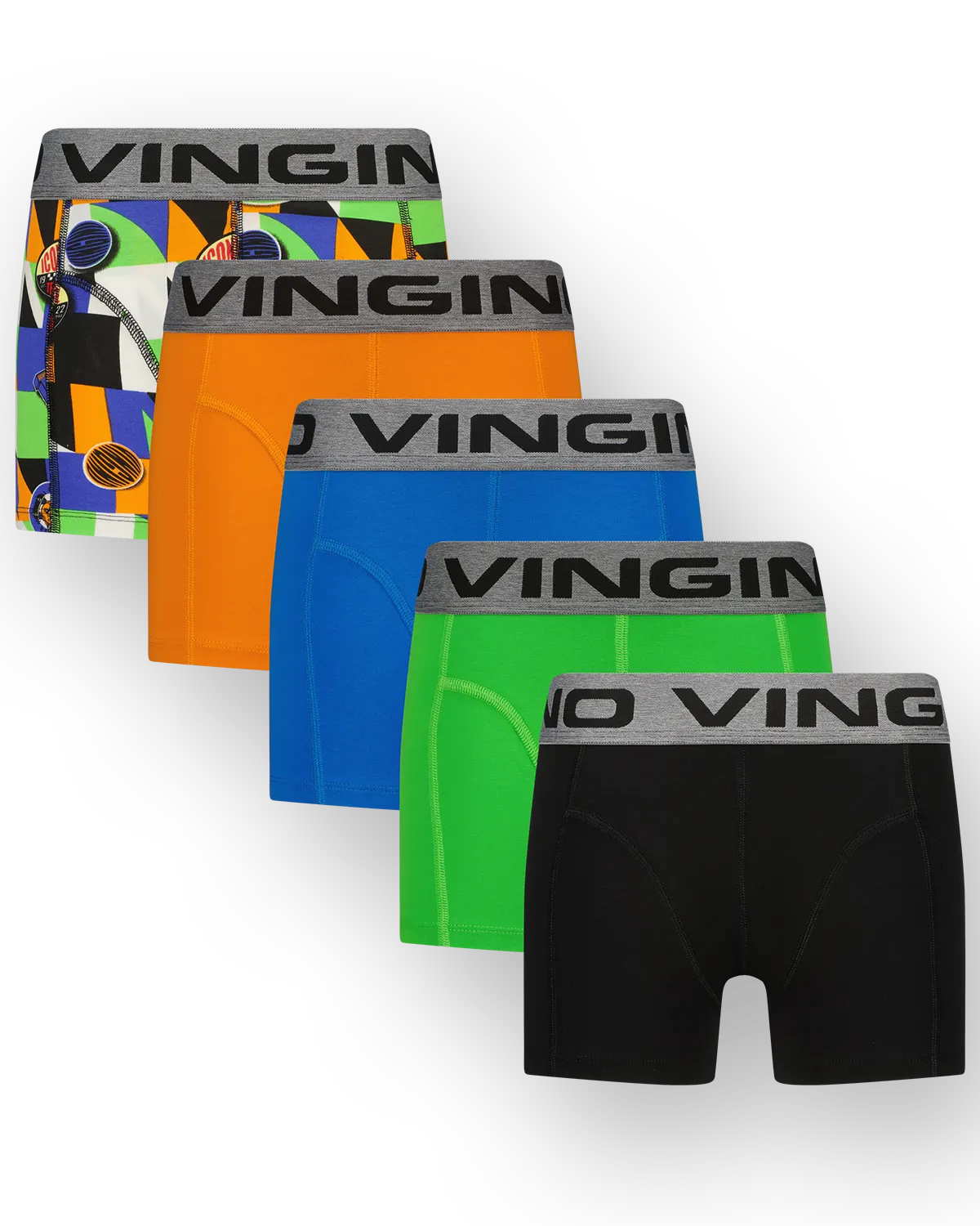 Jungen Boxer Graphic color 5-pack | Schwarz