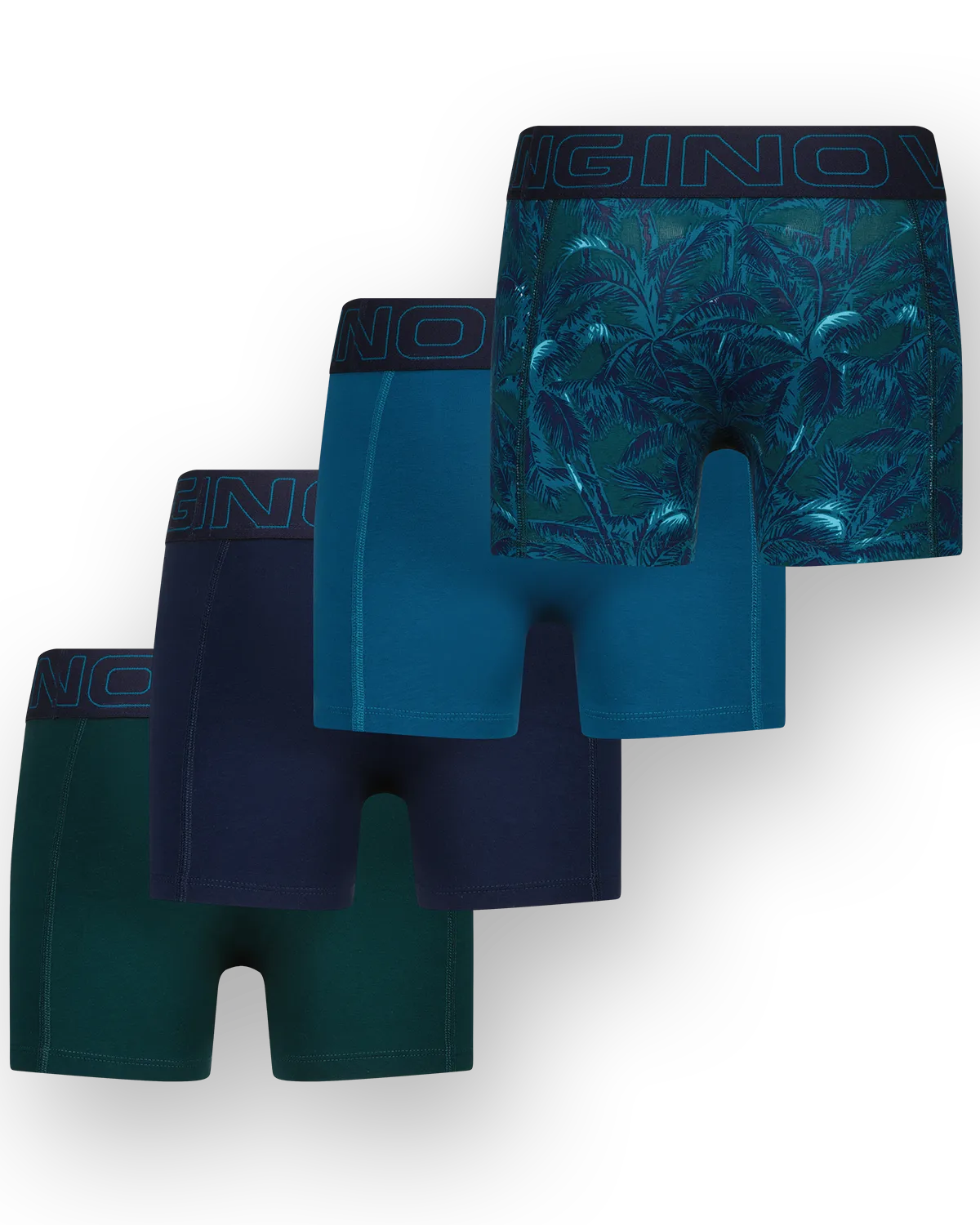 Jungen Boxer Palm green 4-pack | Grün