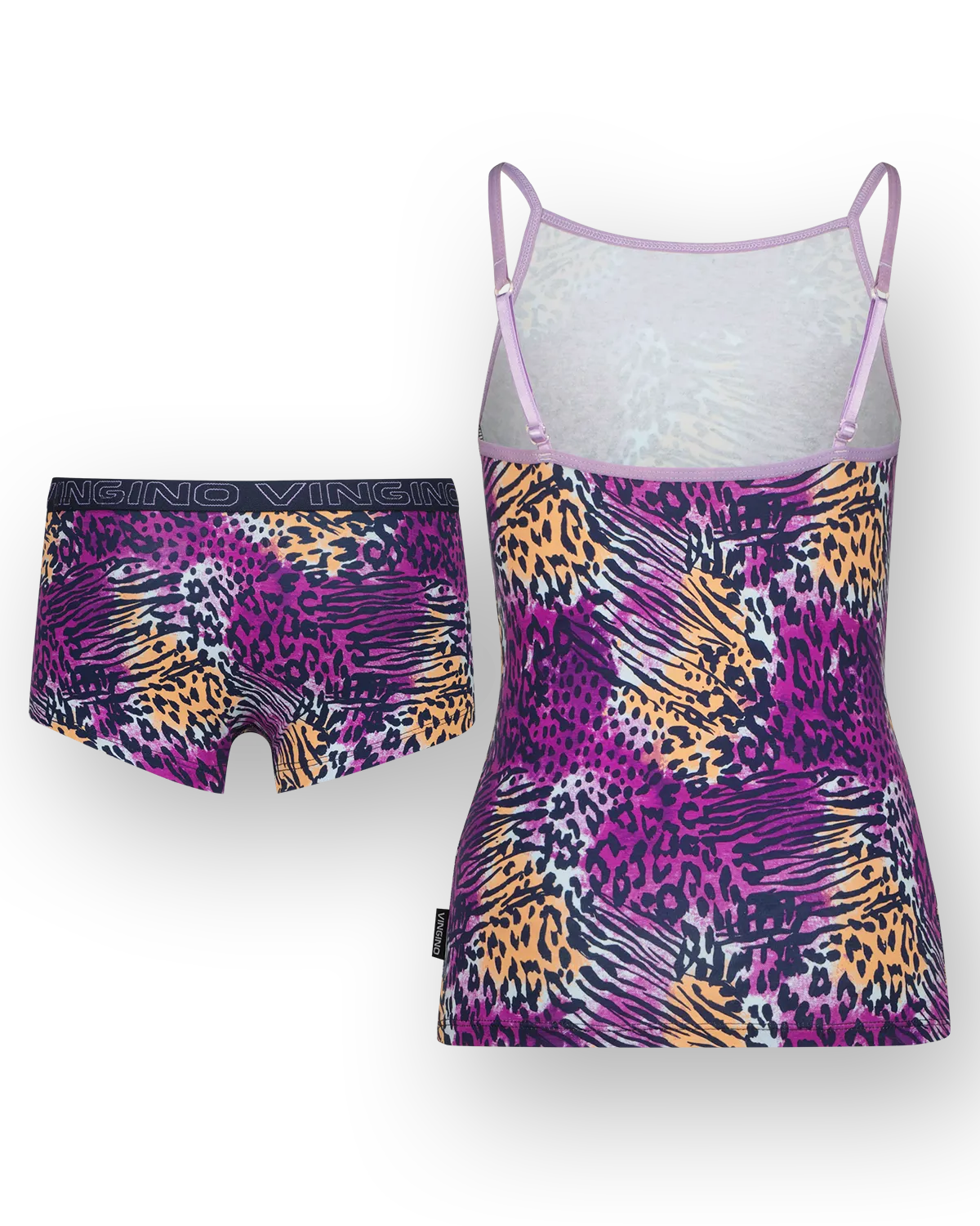 Mädchen Hipster animal singlet set 2-pack | Blau